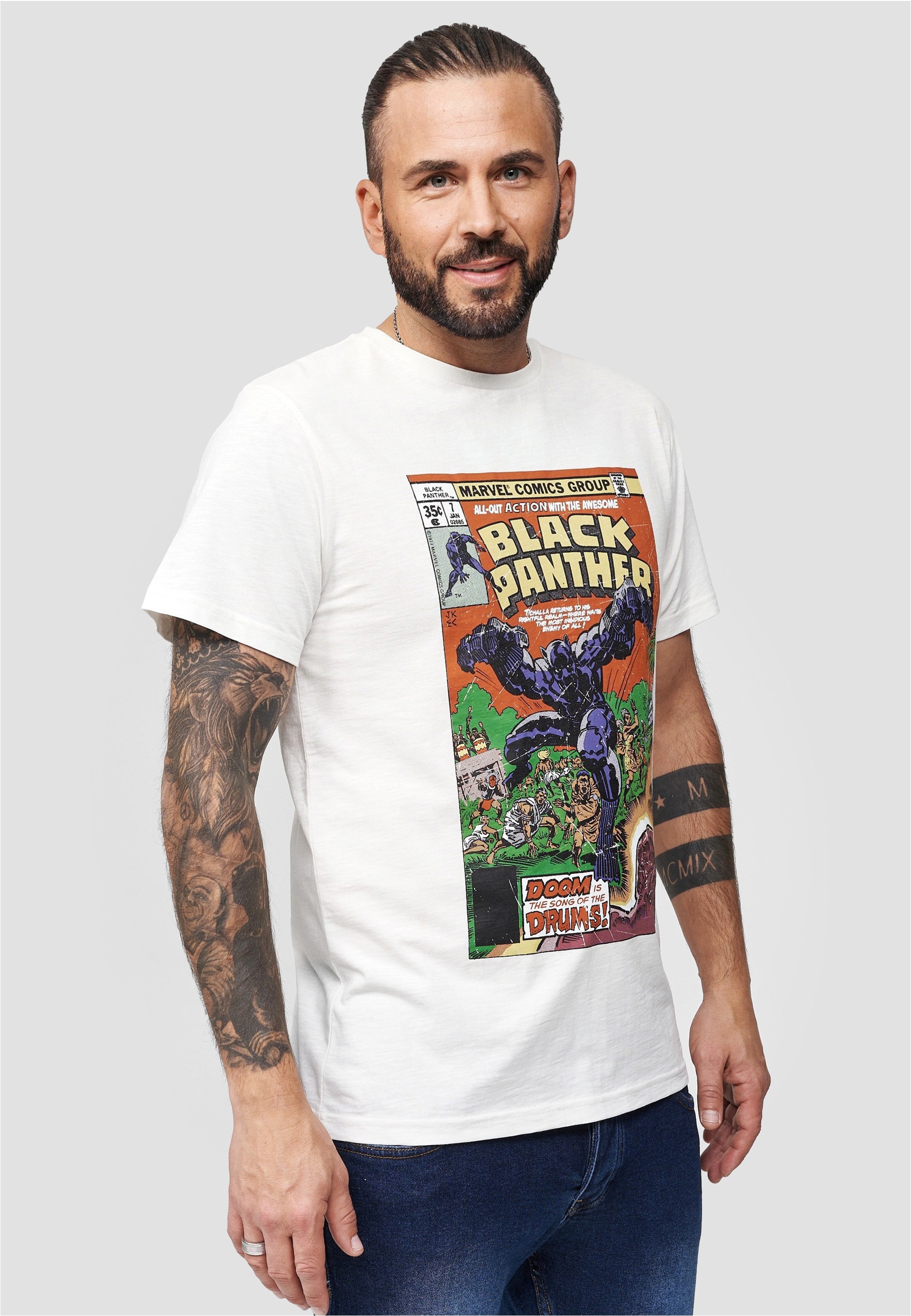 Thumbnail - Recovered T-Shirt "Marvel Black Panther", im zeitlosen Design