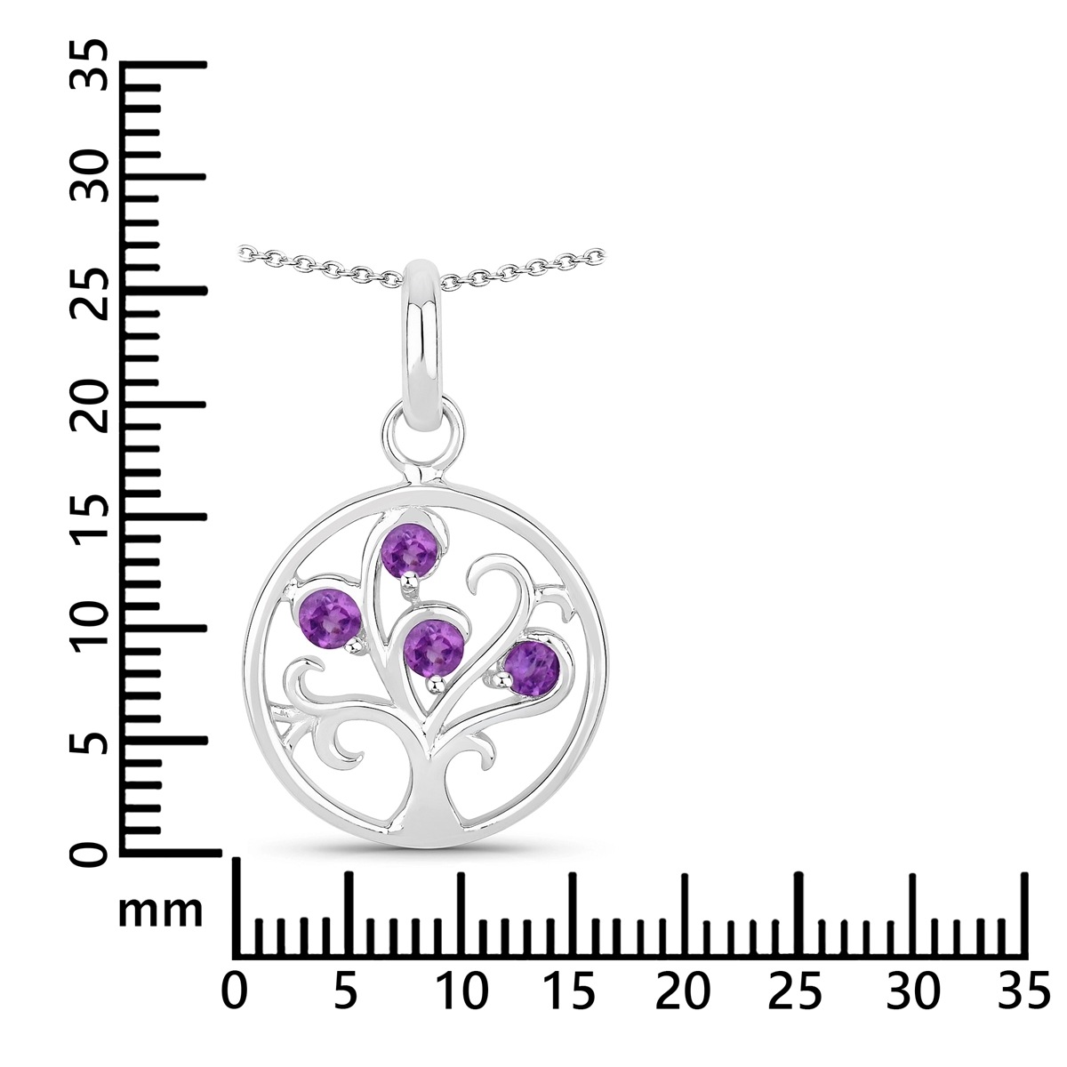 Kette mit Anhänger RAFAELA DONATA "K145", silber, Halsketten, Damen, 45cm,mit Steinen, Materialmix, aus Sterling Silber 3