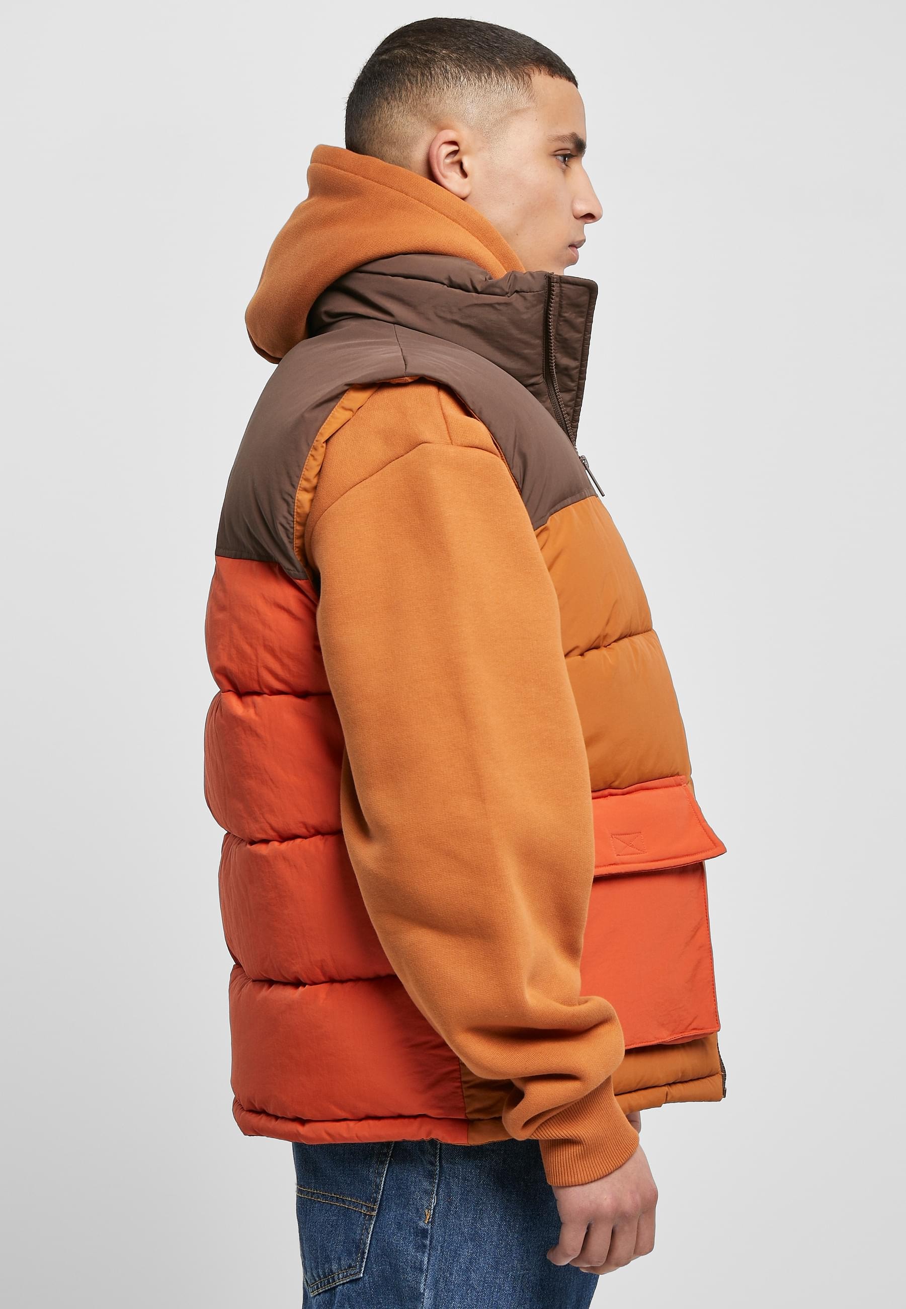 Karl Kani Steppweste »Karl Kani Herren KM224-020-1 KK OG Block Puffer Vest«, (1 tlg.)