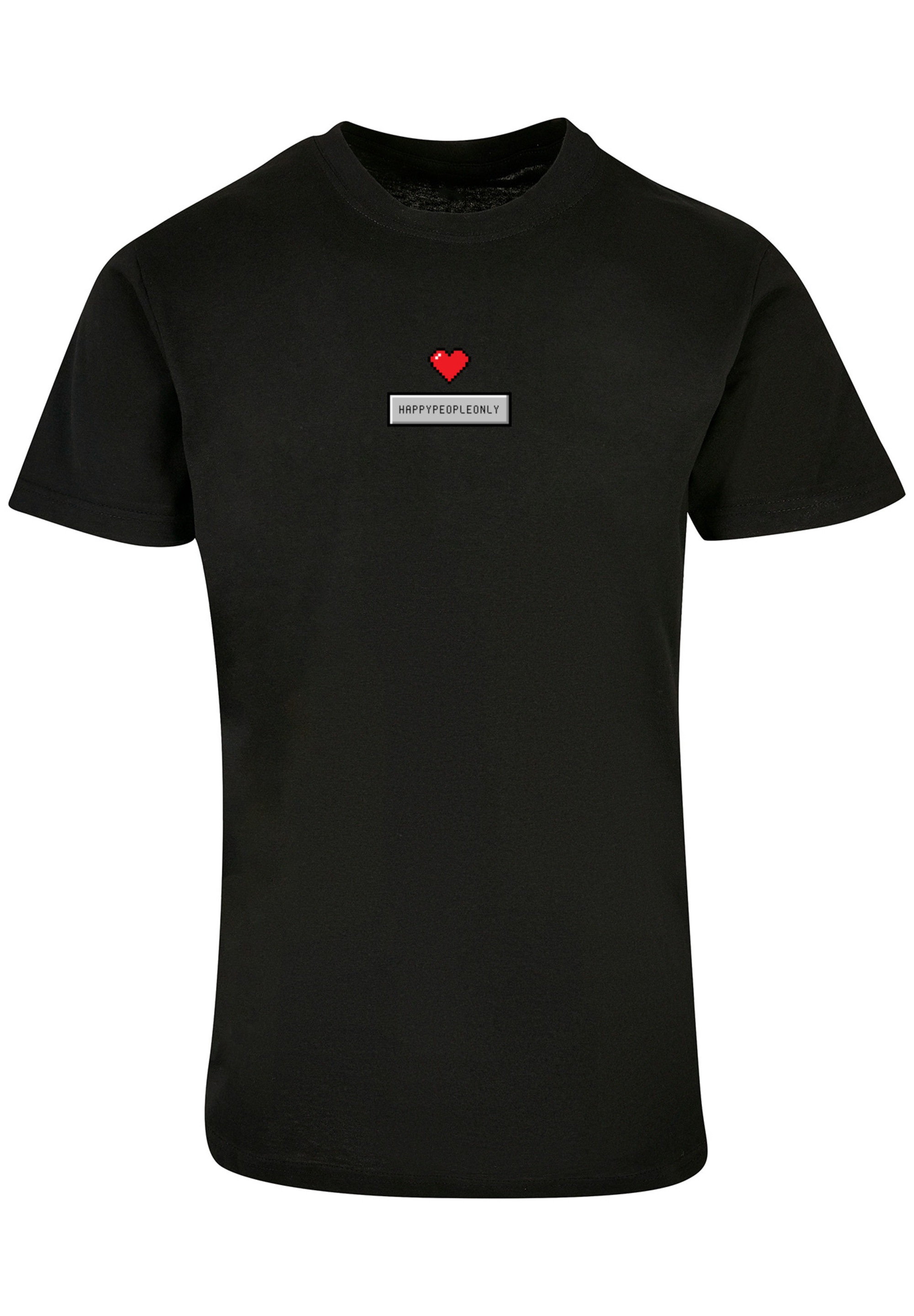 F4NT4STIC T-Shirt »Happy New Year Pixel Herz«, Print