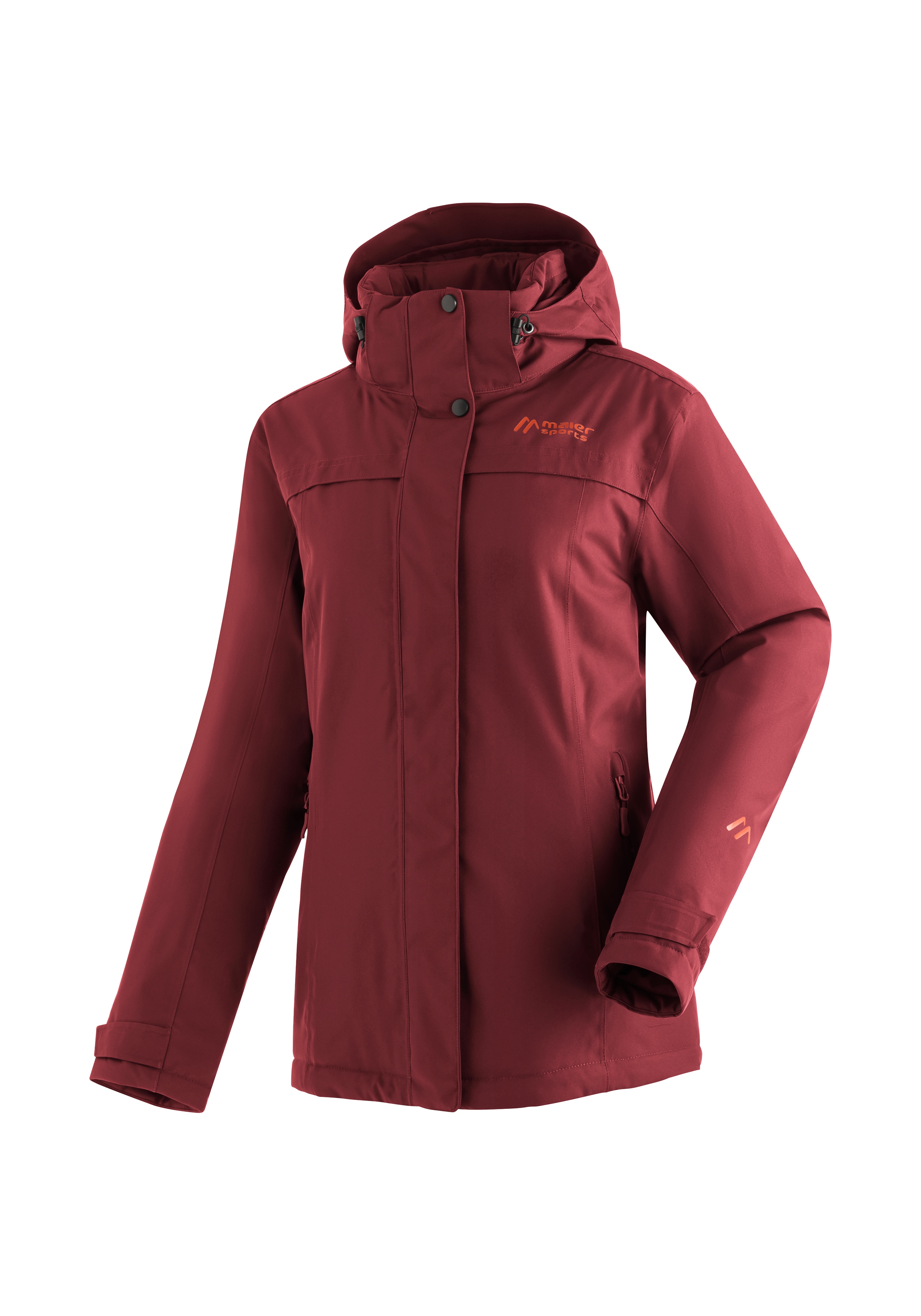 Maier Sports "Lisbon" warme Damen Jacke, wattierte Regenjacke, wasserdicht + atmungsaktiv