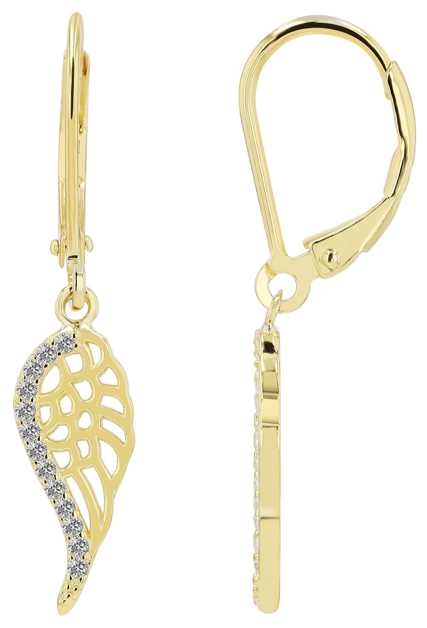 Adelia´s Paar Ohrhänger »Damen Ohrringe aus 925 Silber mit Zirkonia« Ideal zum Verschenken – schlicht und stilvoll