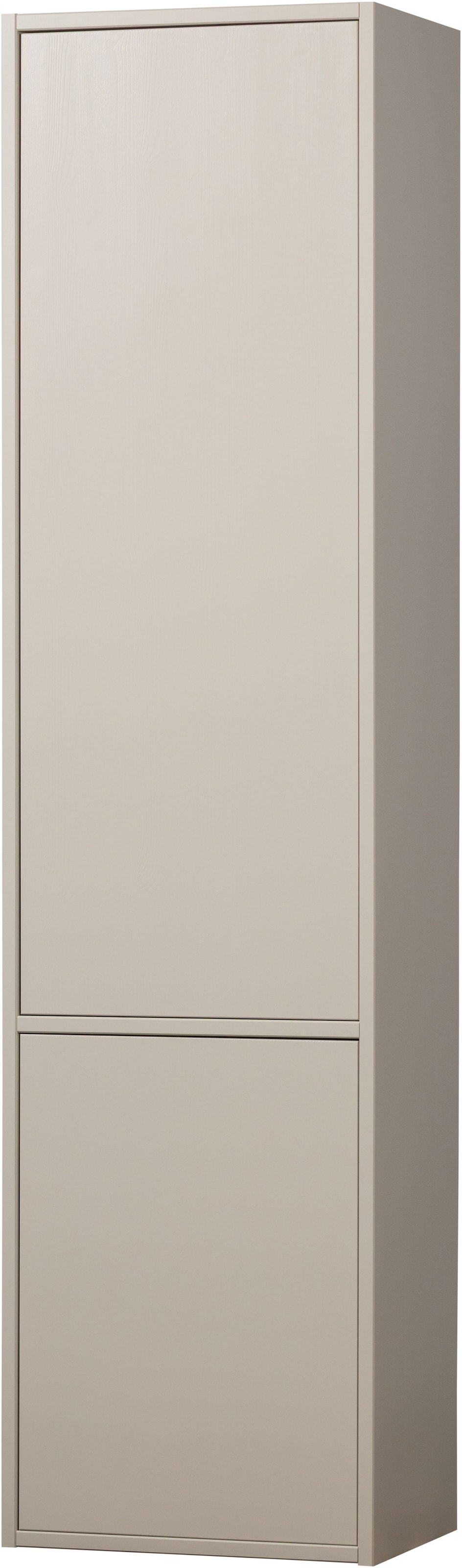 WOOOD Mehrzweckschrank »Meggy Kiefernholz Druckmechanismus, sichtbare Maserung 55x40x215 cm« Tragkraft 10 kg pro Boden, Tür beidseitig montierbar