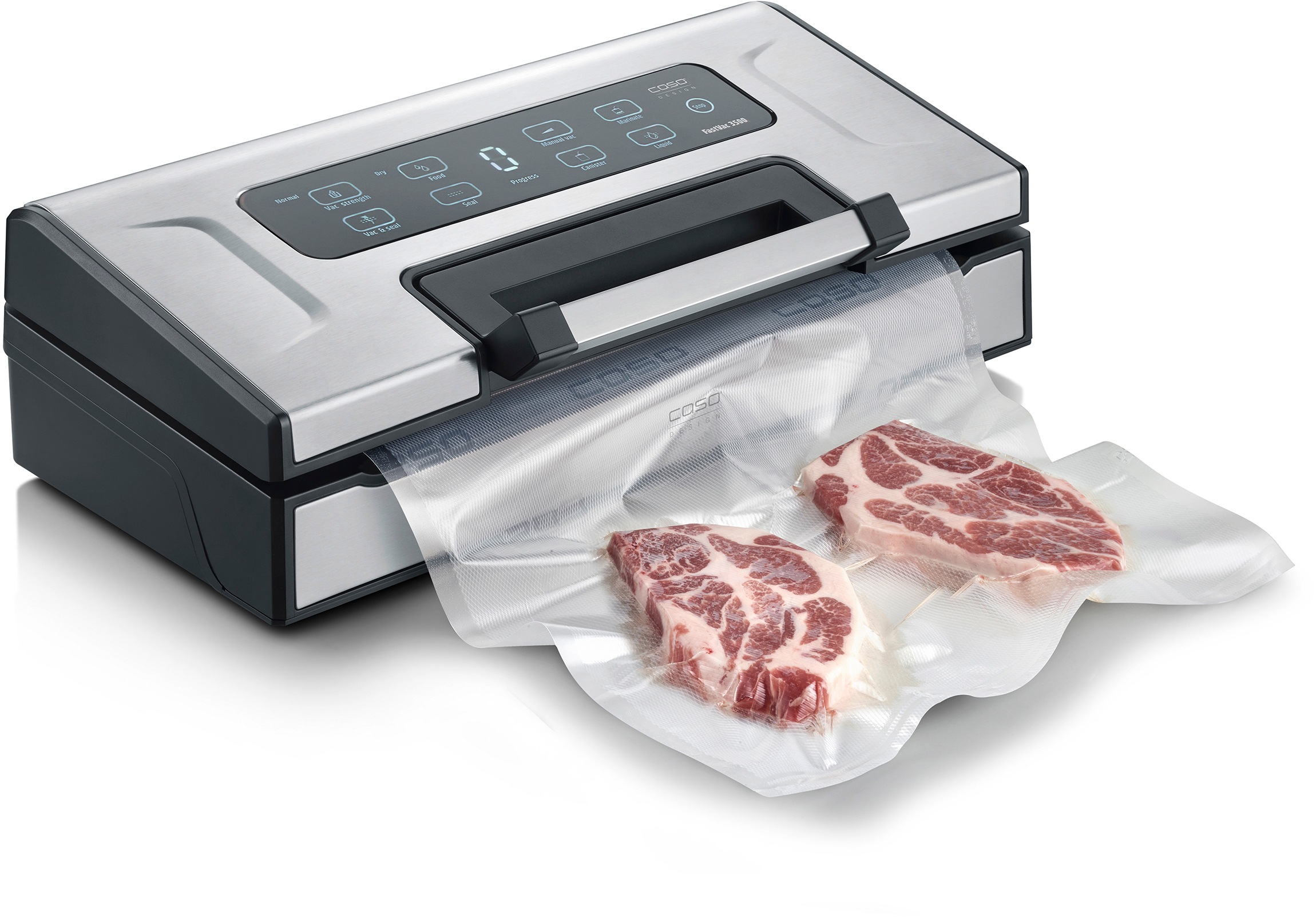 Caso Vakuumierer »1402 FastVac 3500« Rollenbreite 35 cm 180 W doppelte Schweißnaht für ein besonders sicheres Verschließen