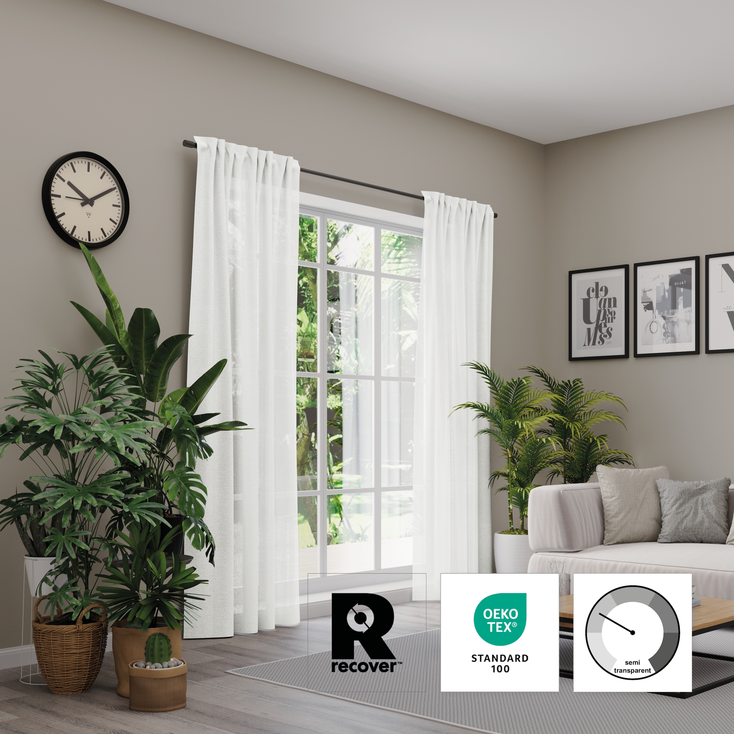 Neutex for you Vorhang "Alora Eco" Multifunktionsband 1 Stk. tlg. günstig online kaufen