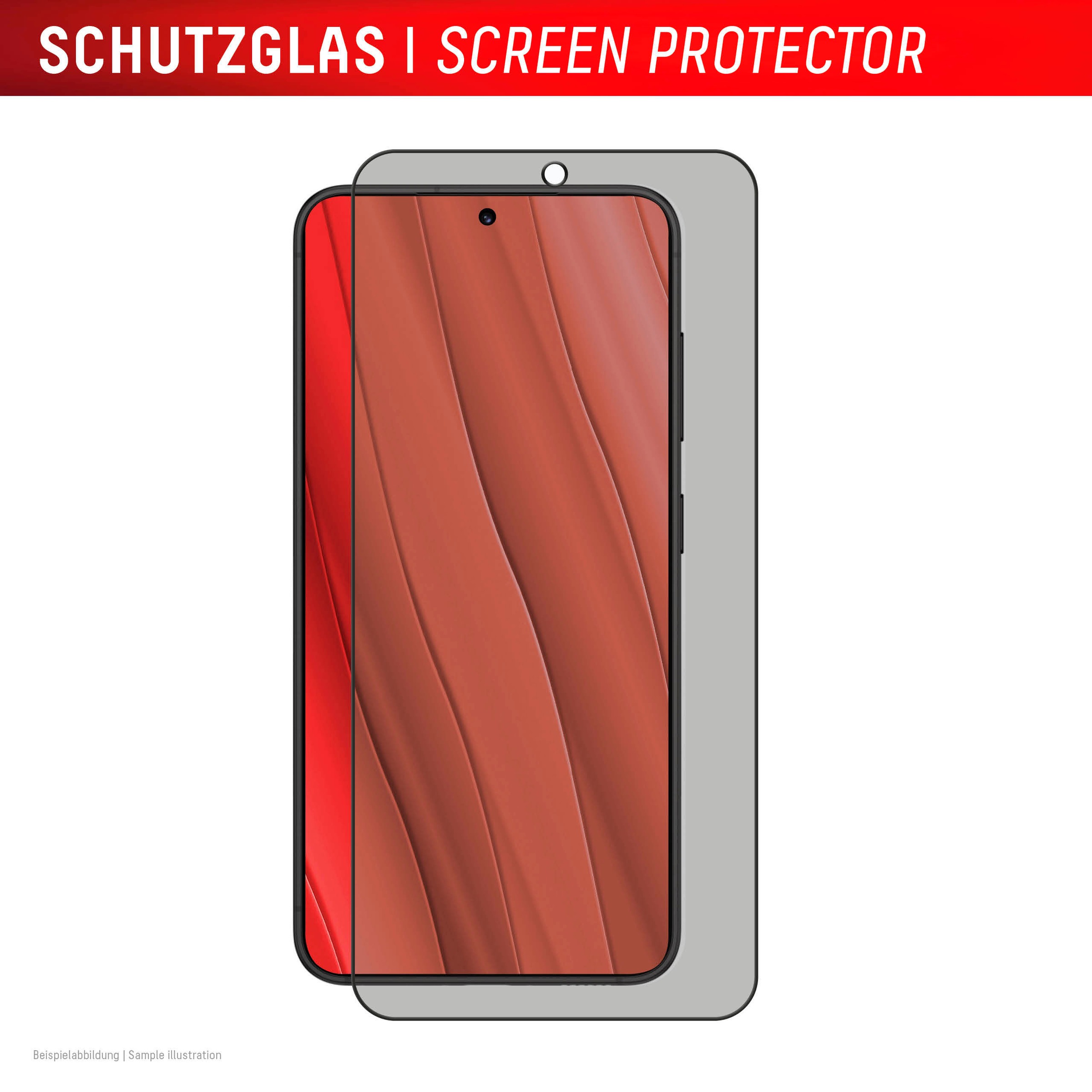 Displex Displayschutzglas »Privacy Glass«, für Samsung Galaxy S24-Samsung Galaxy S25, Blickschutz Displayschutzfolie Displayschutz kratzer-resistent 10H