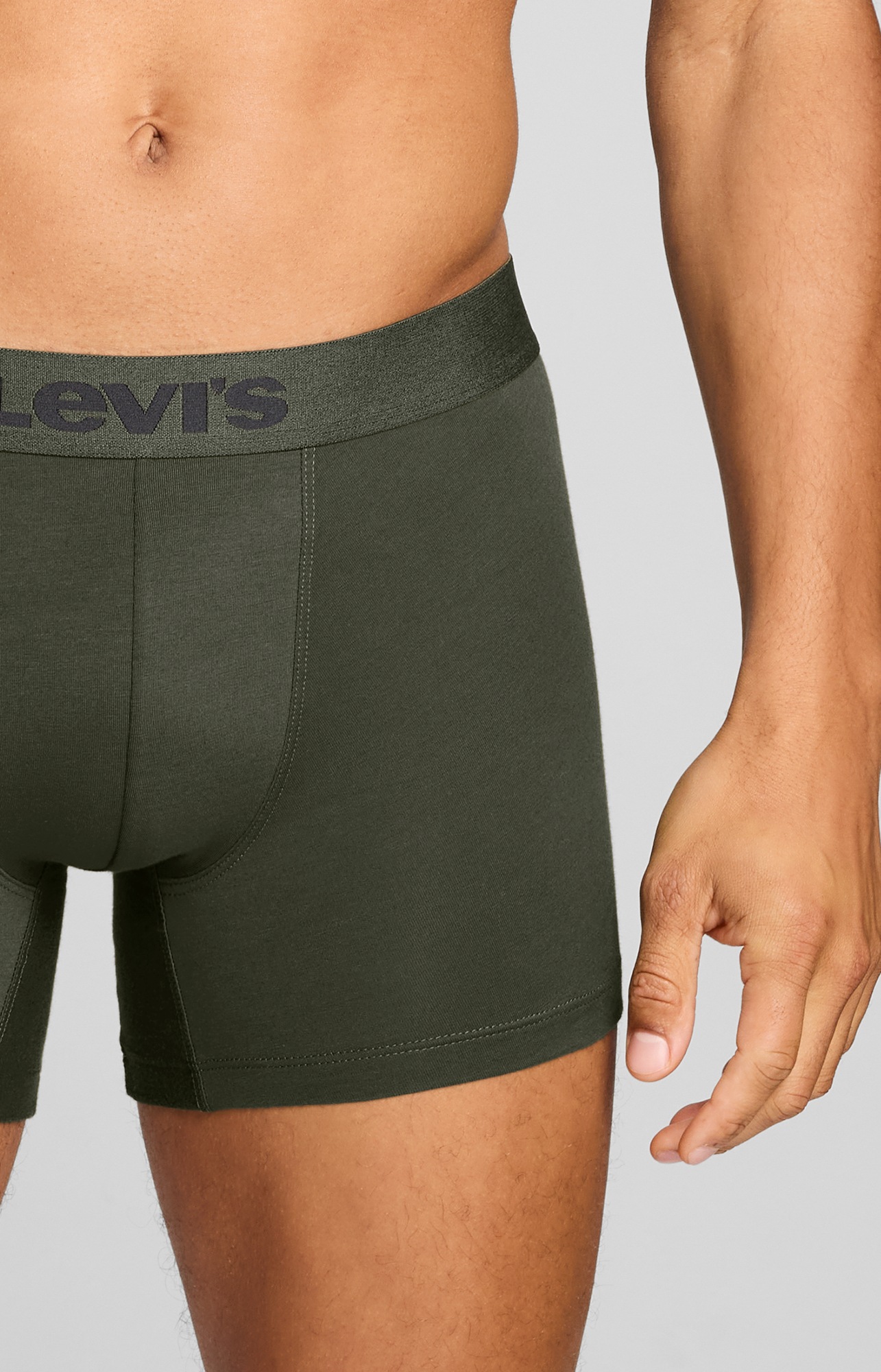 Levi's® Boxer »LEVIS MEN MEL WB BOXER BRIEF« 3er Pack,  ohne Eingriff, tonaler Logobund, elastisch, Cotton-Mix