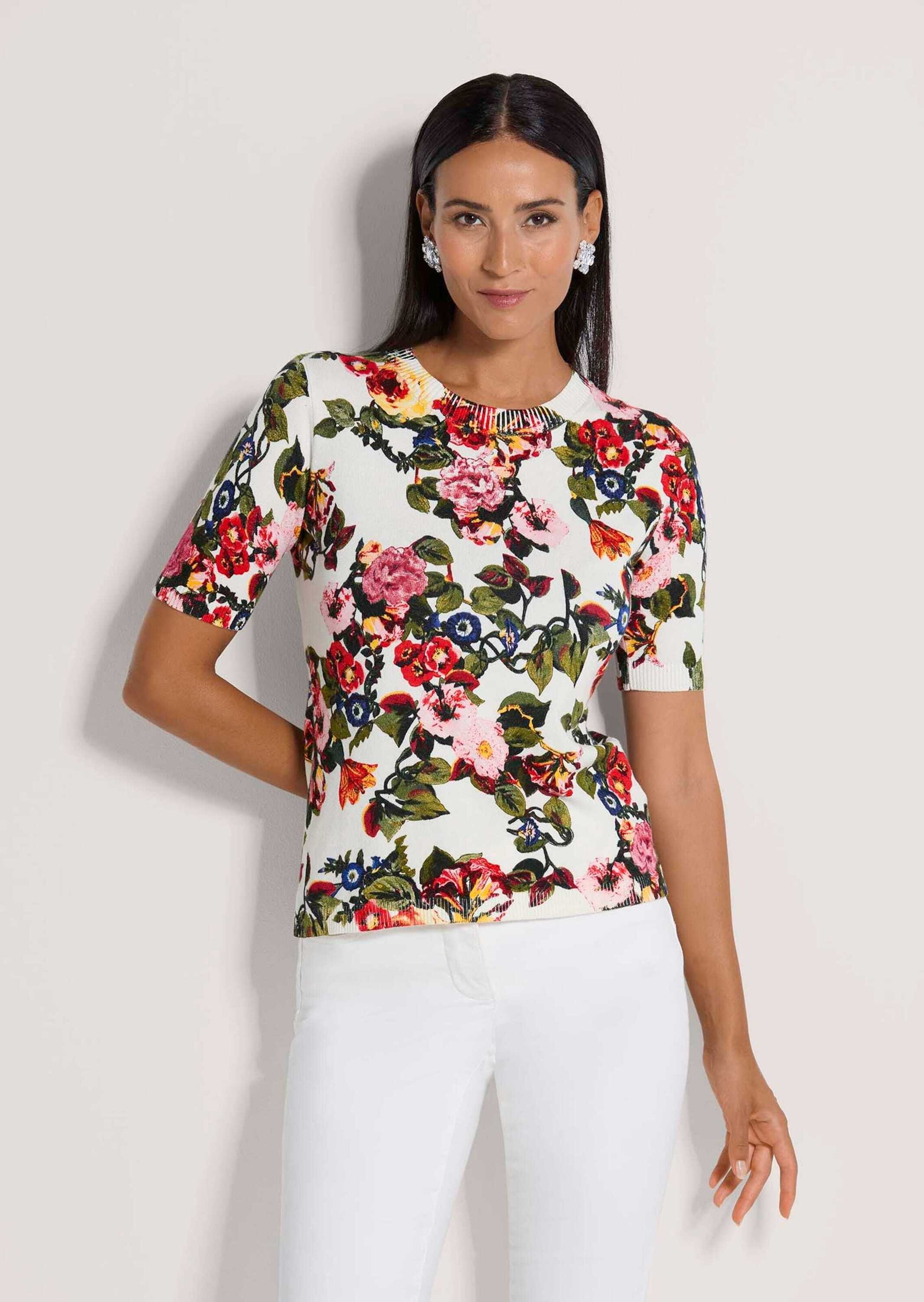 Thumbnail - MADELEINE Longpullover "Pullover Rundhals-Pullover mit Unikat-Print"