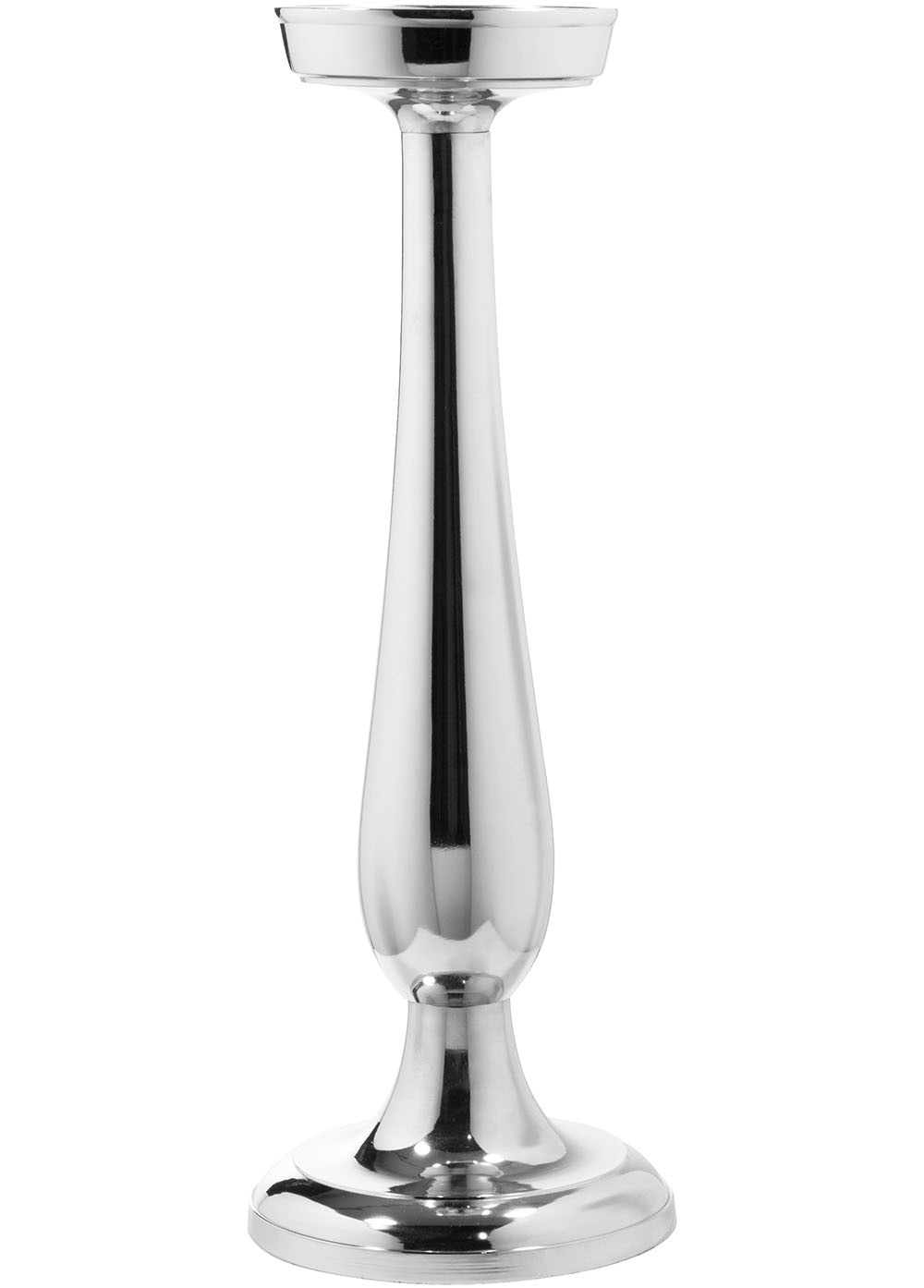 Fink Kerzenleuchter »MAGENTA«, (1 St.), Stumpenkerzenhalter aus Aluminium, vernickelt