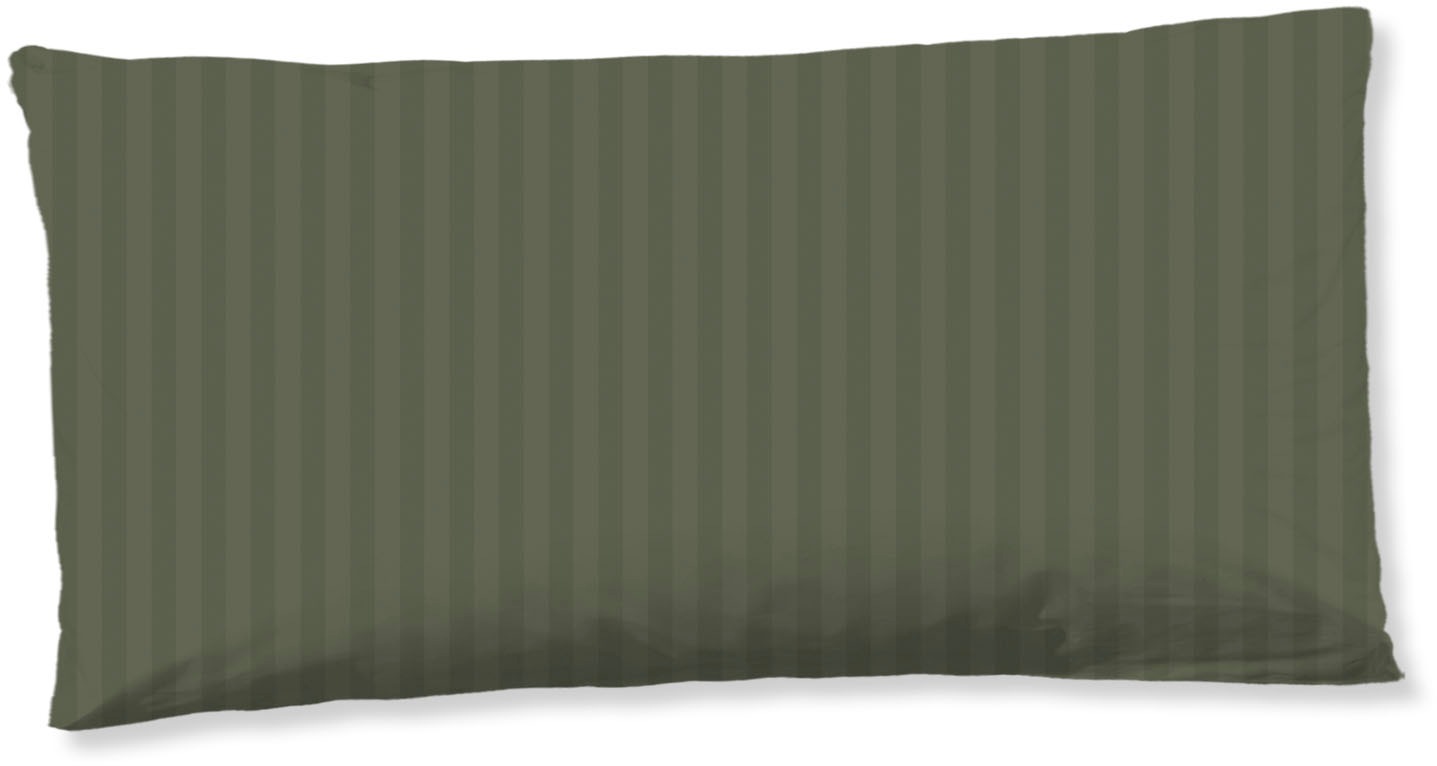 Kissenbezüge DESCANSO, B:80cm L:40cmoliv grün, Mako-Satin, Satin, Kissenbezüge, "Hotel Sevilla", Baumwolle, Mako-Satin, 1 Stück, Luxe, Streifen, uni