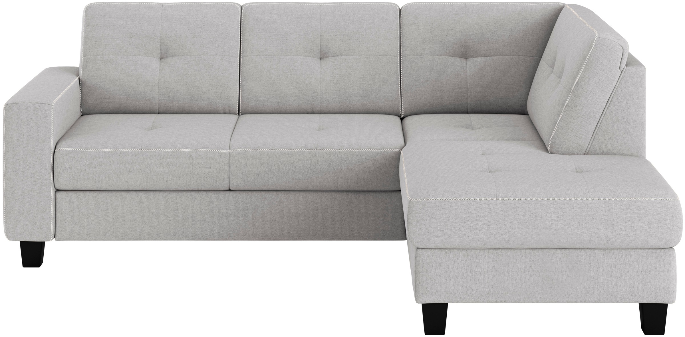 Places of Style Ecksofa »Varese«, Kreuznaht in beige