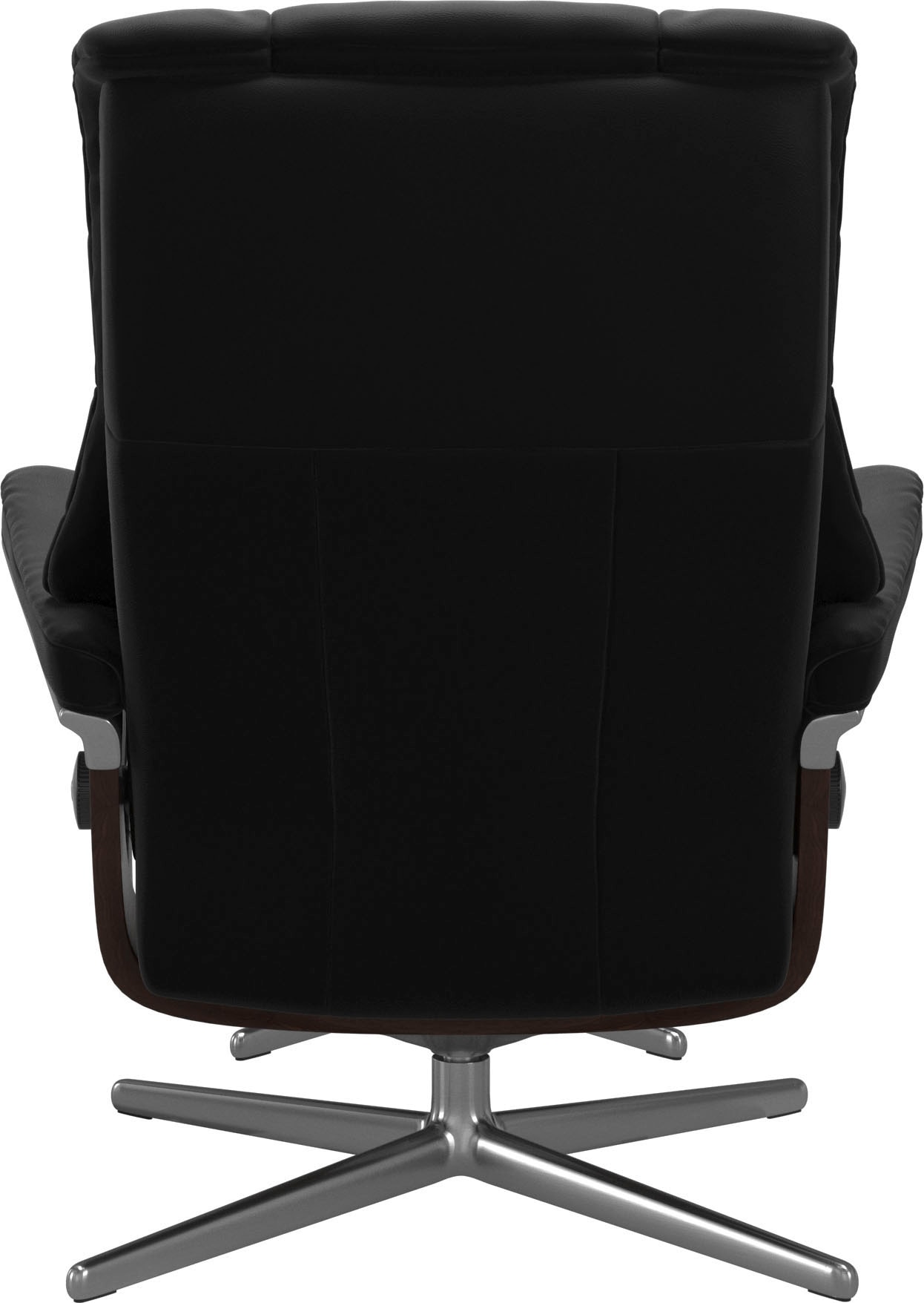 Stressless® Relaxsessel »Mayfair«, (Set, Relaxsessel mit Hocker), mit Hocker, mit Cross Base, Größe S, M & L, Holzakzent Braun