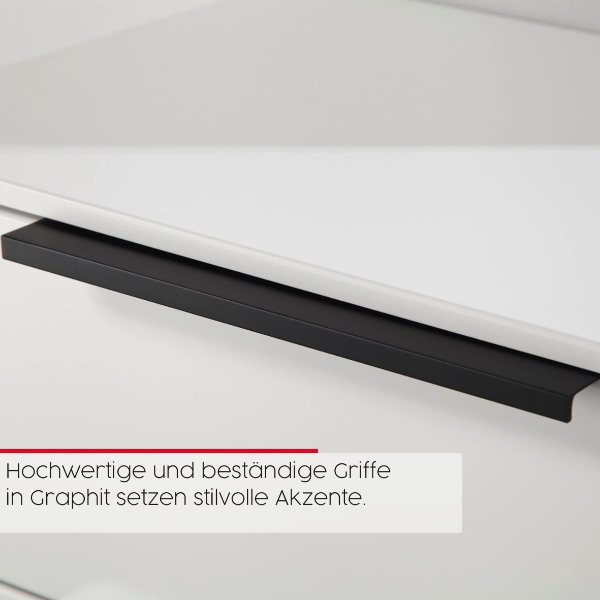 rauch Nachtkommode »Nachttisch Nachtschrank Nachtkonsole FLIPP mit Glasfront« Breite 40 cm,  mit 3 Schubladen und Soft-Close-Funktion sowie Glasfront
