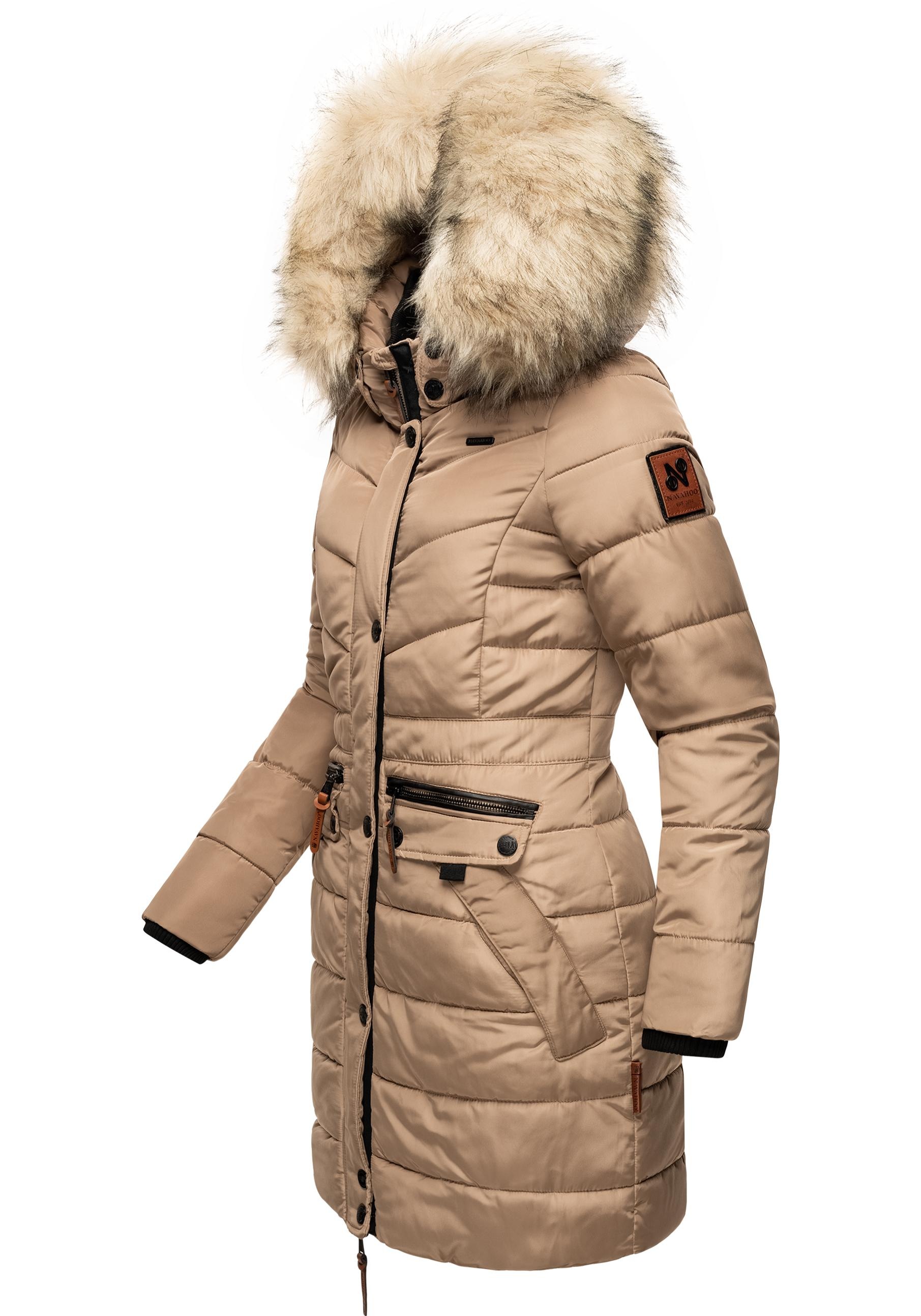 Navahoo Steppmantel »Paula«, stylischer Winter Parka m. edlem Fellimitat