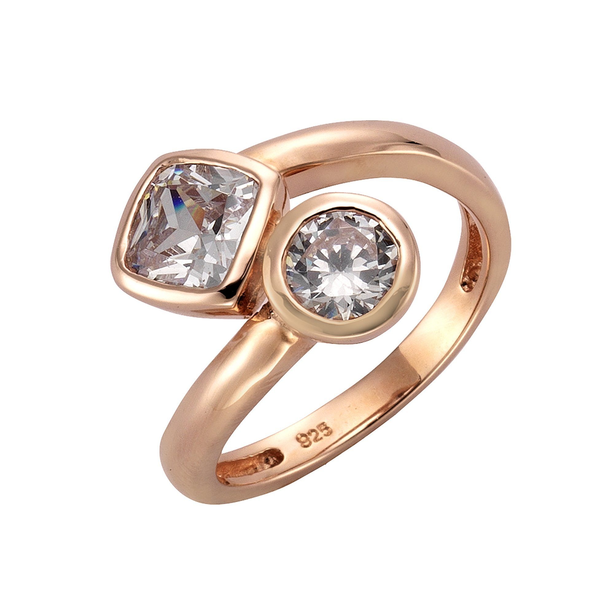 Zeeme Fingerring »925/- Sterling Silber Zirkonia weiß«