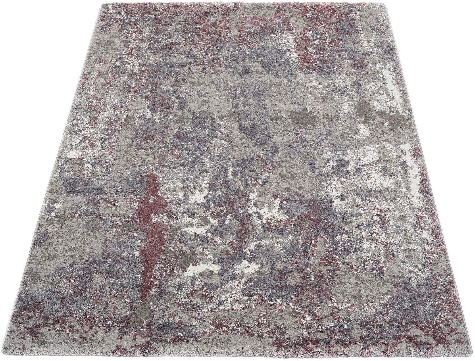 OCI DIE TEPPICHMARKE "JUWEL LIRAY, auch als Läufer und in Rund" rechteckig 20 mm Höhe Kurzflor, Wohnzimmer, Marmor Optik, Hoch Tief Effekt, dichte Qualität