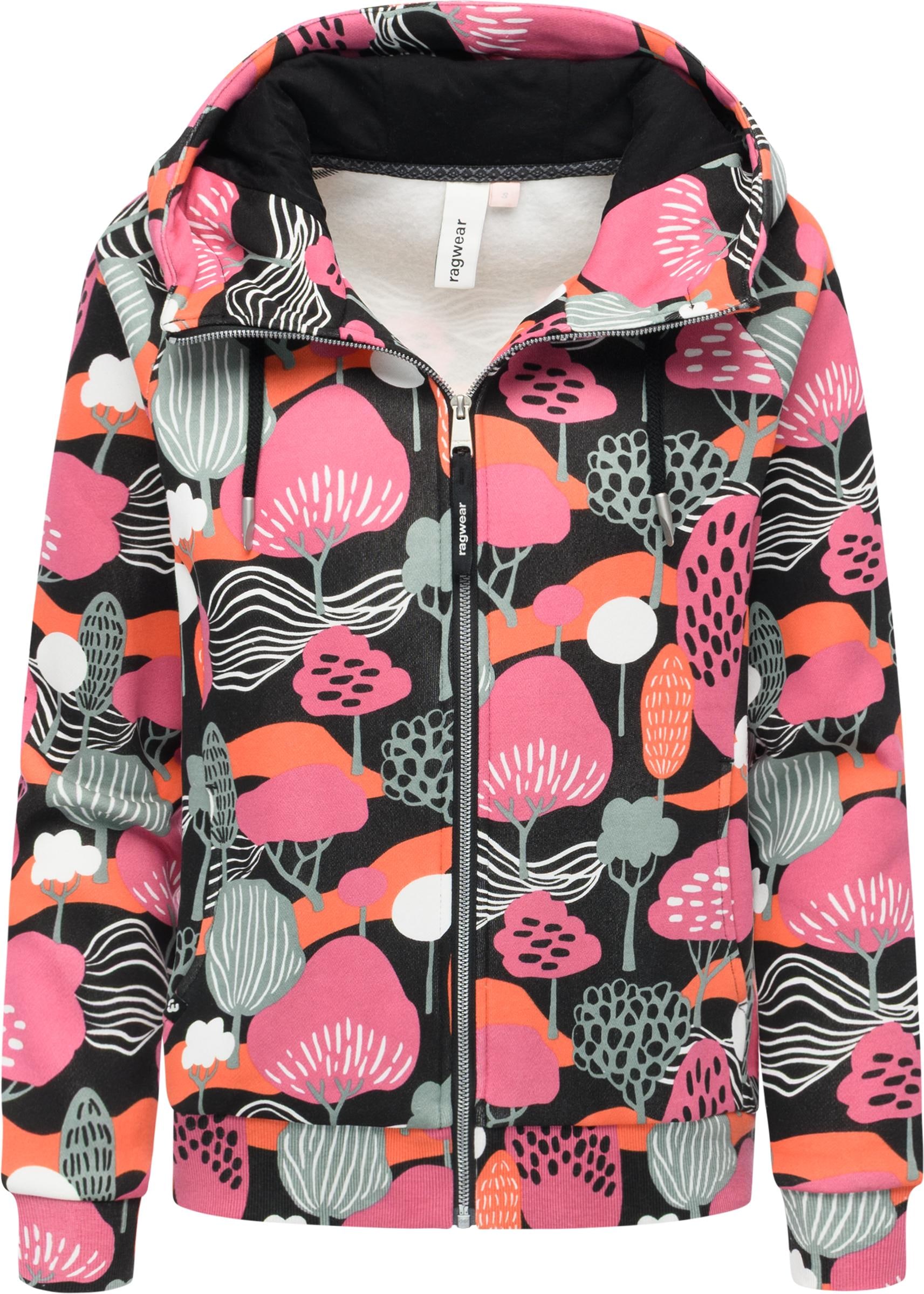 Ragwear Sweatjacke "Fllawia Print" modische Damen Zip-Jacke mit Allover-Pri günstig online kaufen