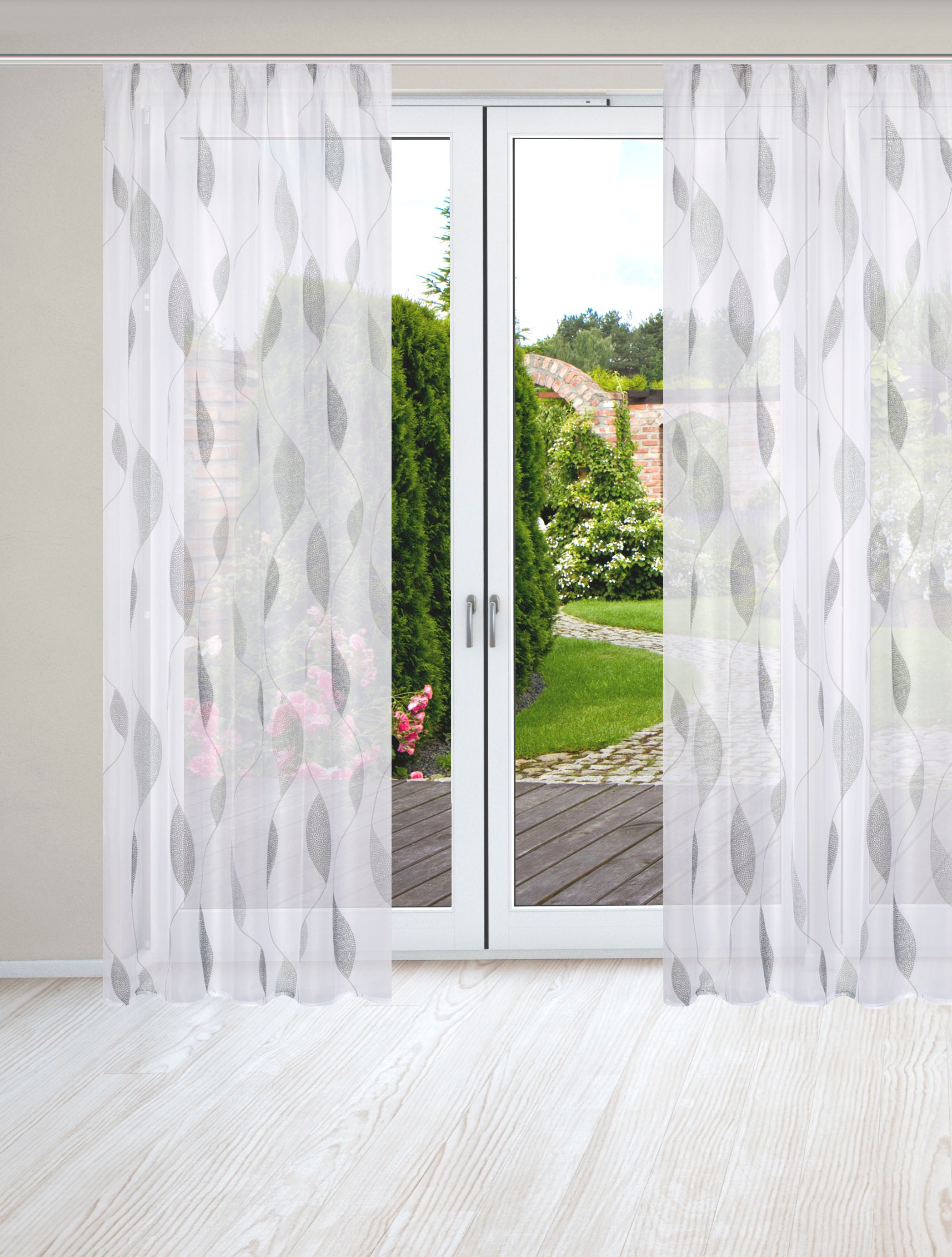 HOME WOHNIDEEN Vorhang "PAOLO" Kräuselband 2 Stk. tlg. 2er Pack Kräuselband günstig online kaufen