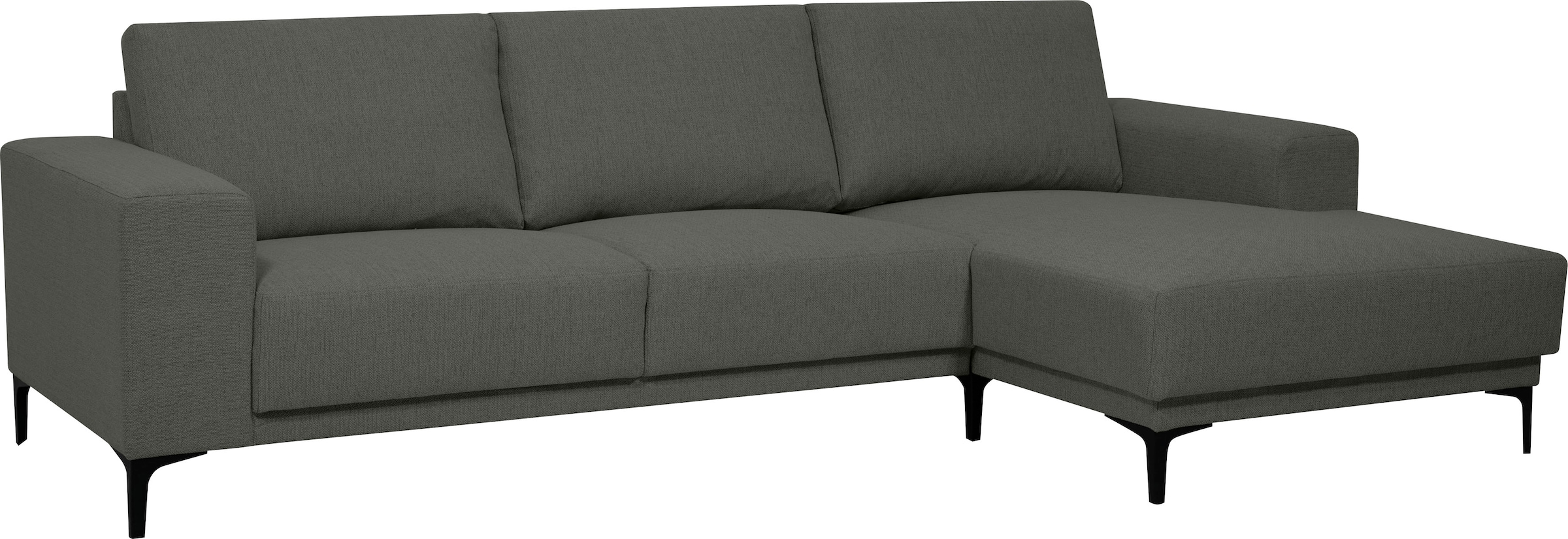 OTTO home Ecksofa »Xander, L-Form« Breite 280 cm, Soft-Touch Chenille, schwarze Metallfüße