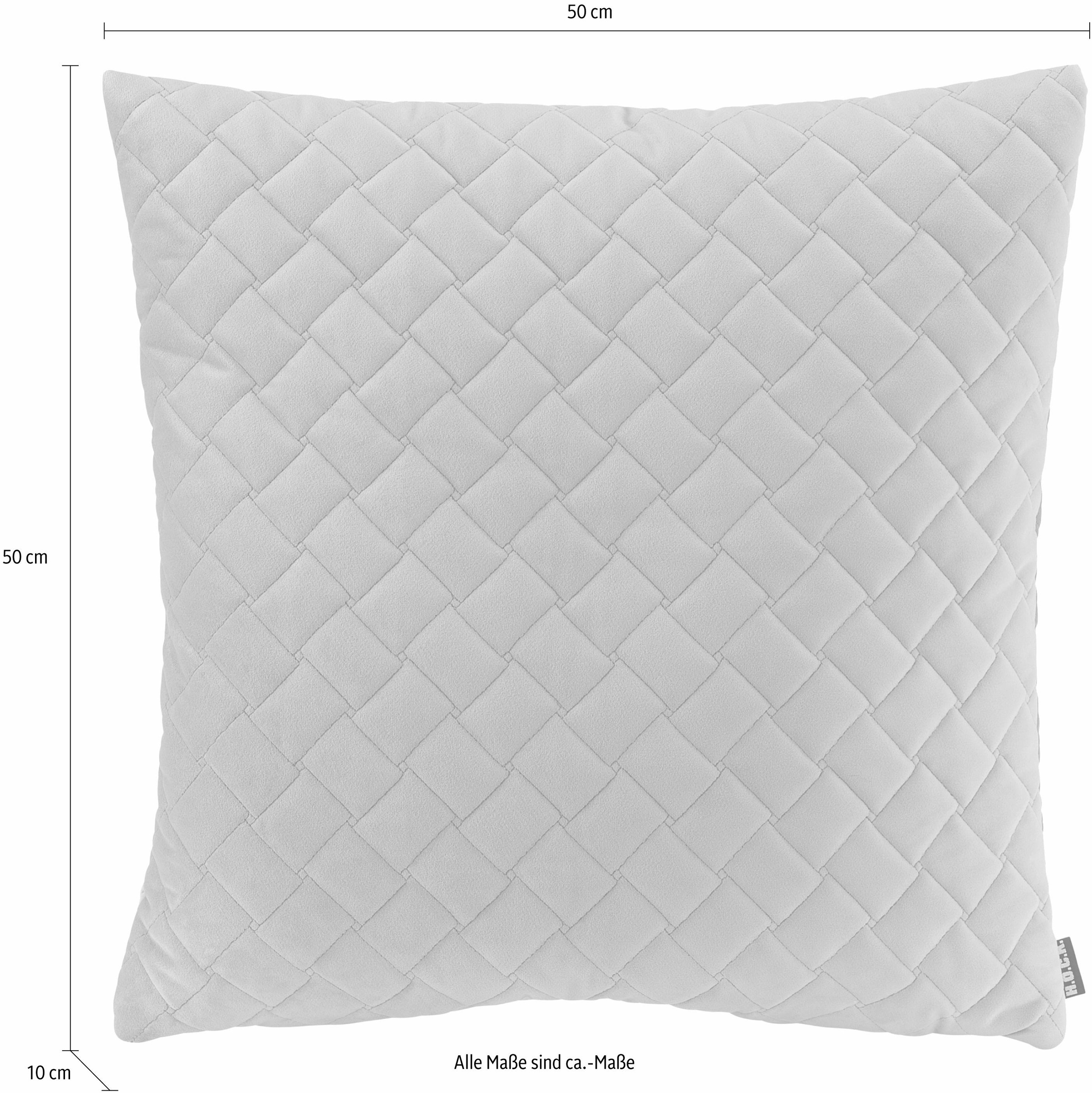 H.O.C.K. Dekokissen "Soft Nobile" mit gesteppten Mustern, Kissenhülle mit F günstig online kaufen