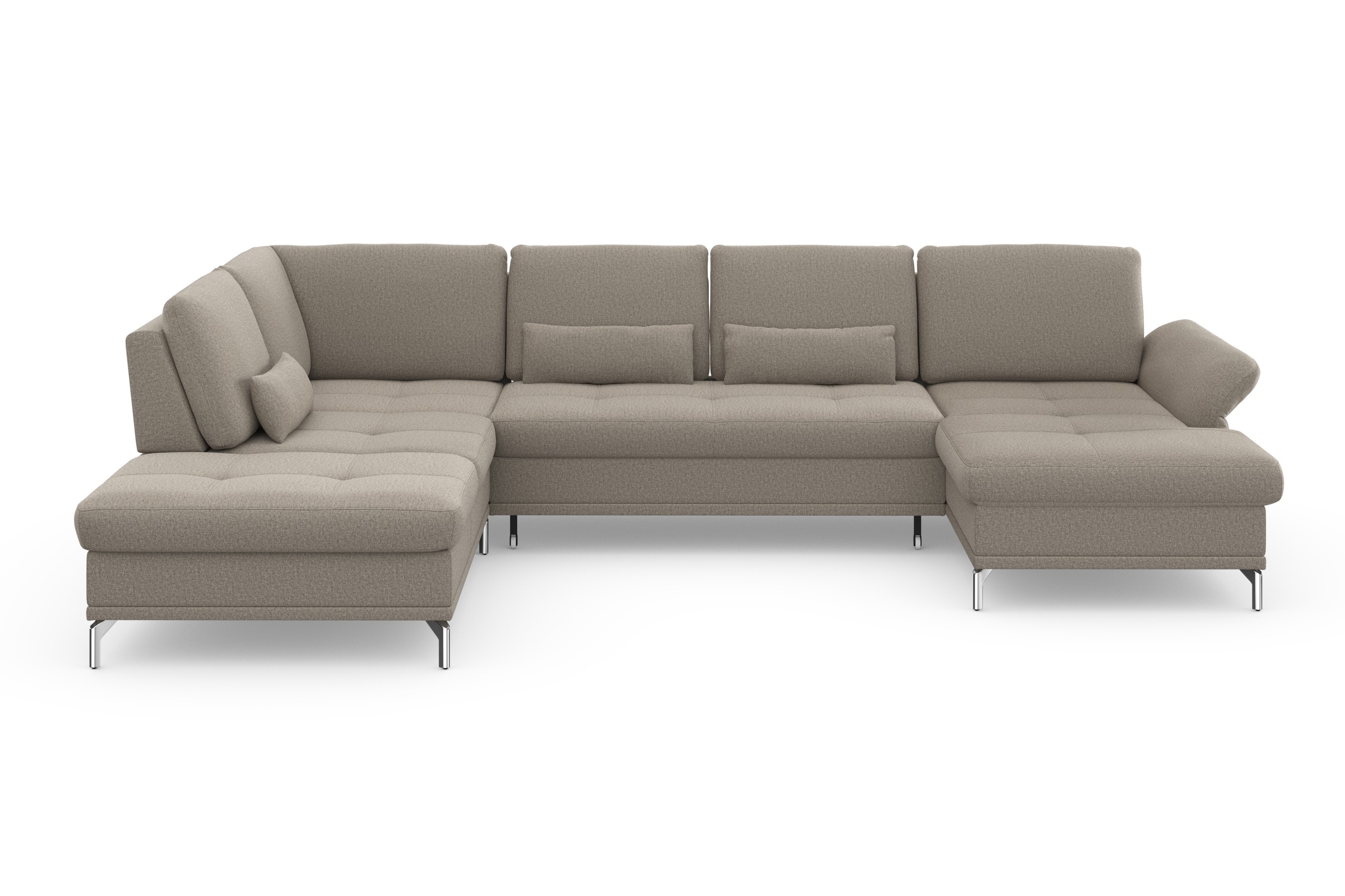 Home affaire Wohnlandschaft "Palm Beach U-Form" Federkern, mit Sitztiefenve günstig online kaufen