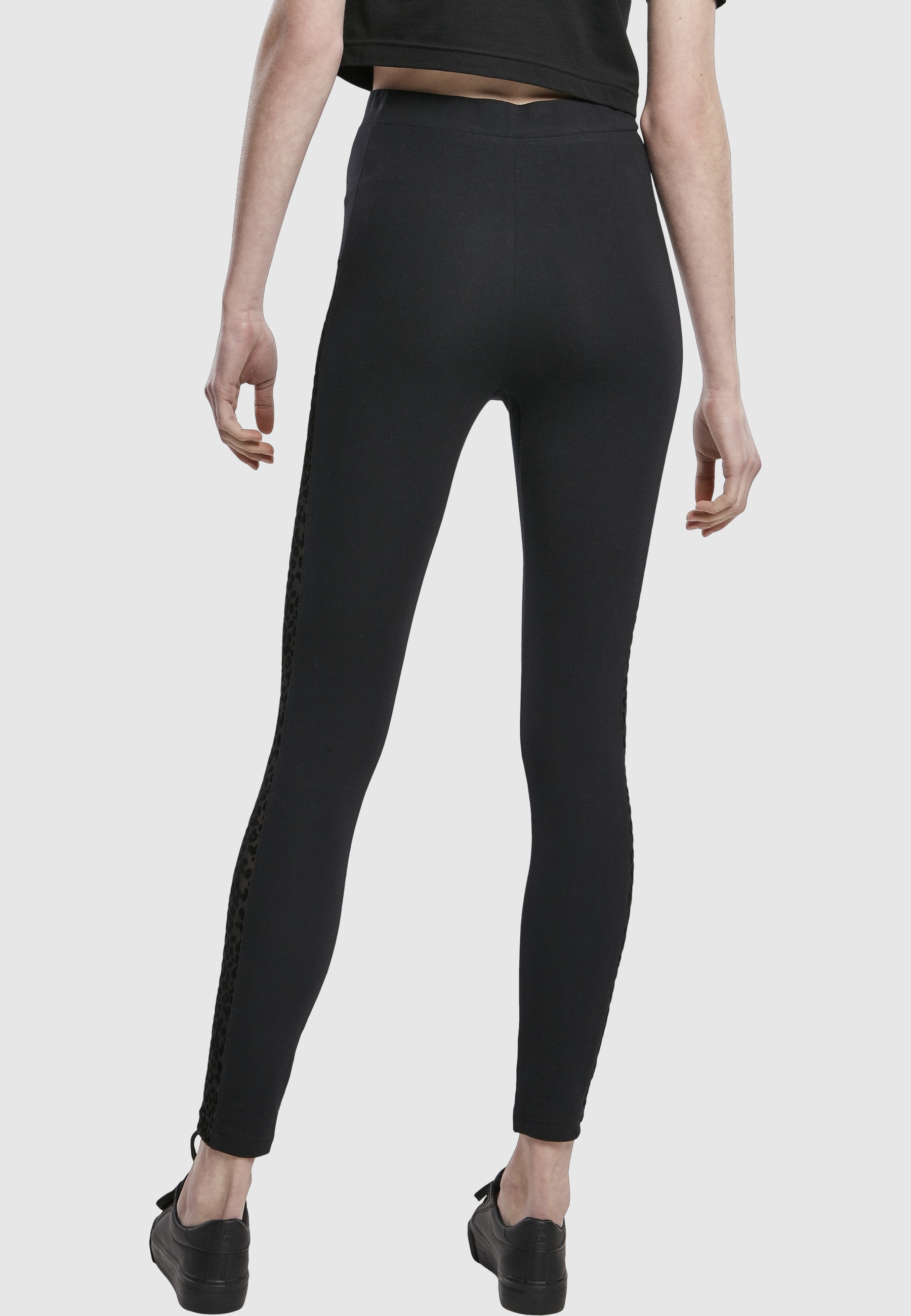 URBAN CLASSICS Leggings »Urban Classics Damen Ladies Flock Lace Stripe Leggings«