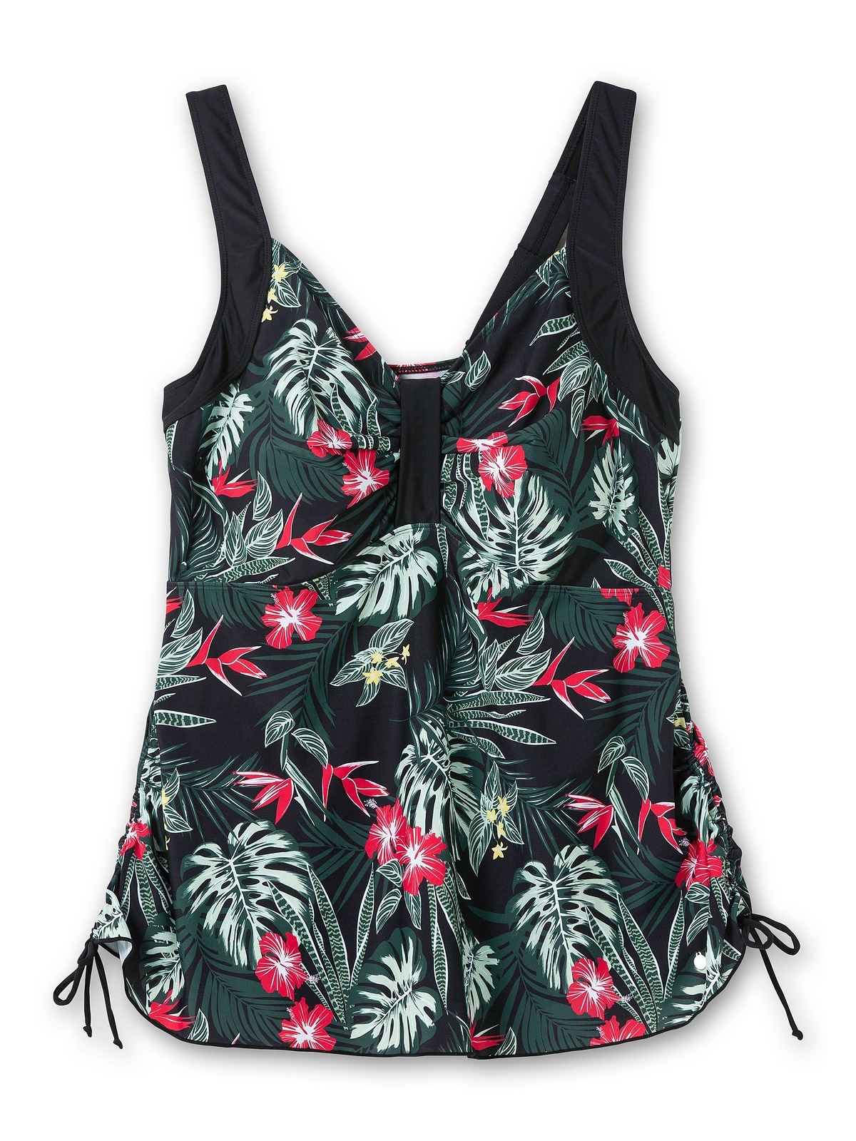 Sheego Tankini-Top »Große Größen«, mit Tropenprint und seitlicher Raffung