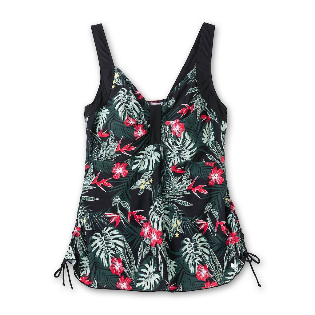 Sheego Tankini-Top »Große Größen«, mit Tropenprint und seitlicher Raffung