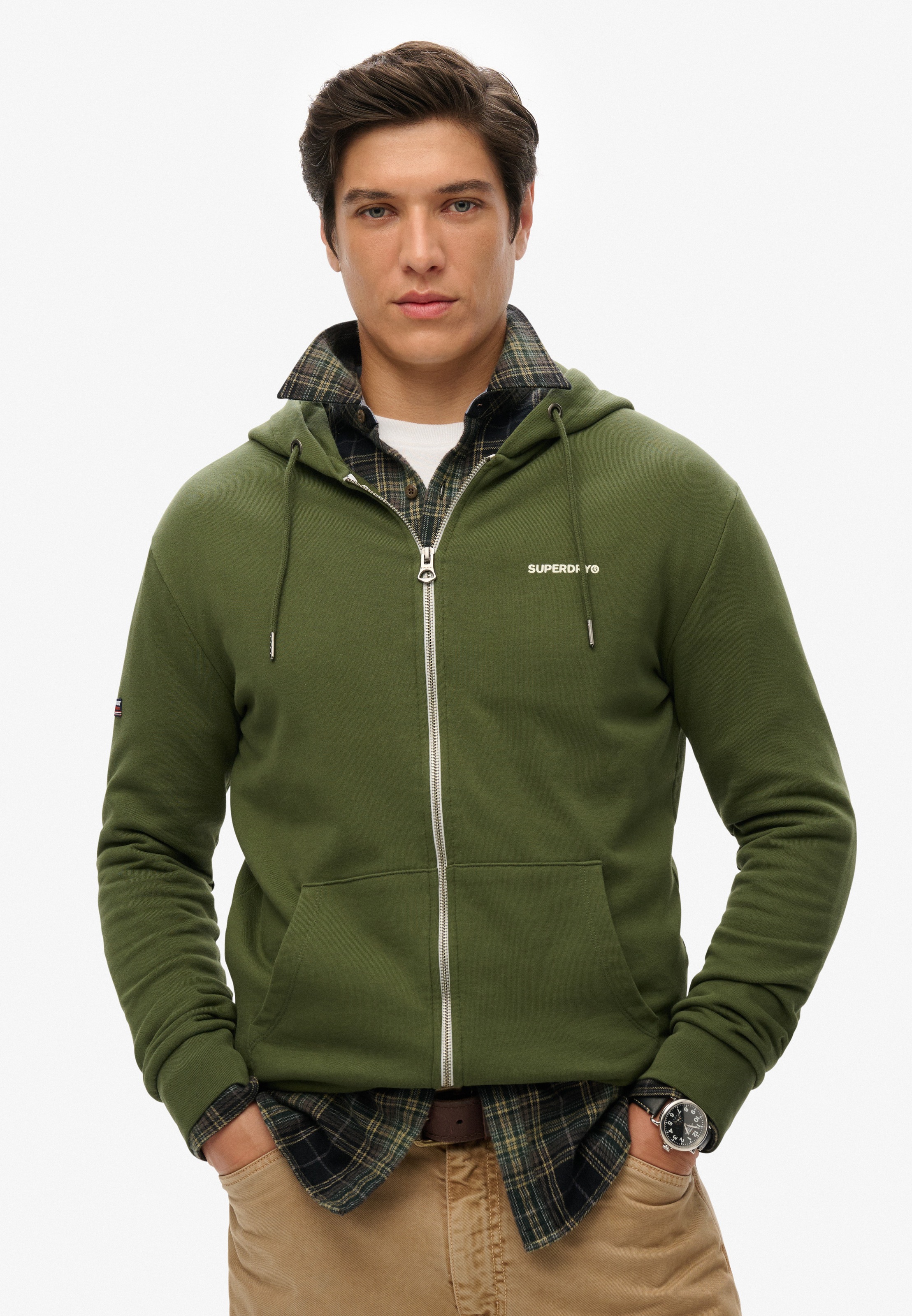 Superdry Kapuzensweatjacke PLAIN ZIP HOOD günstig online kaufen