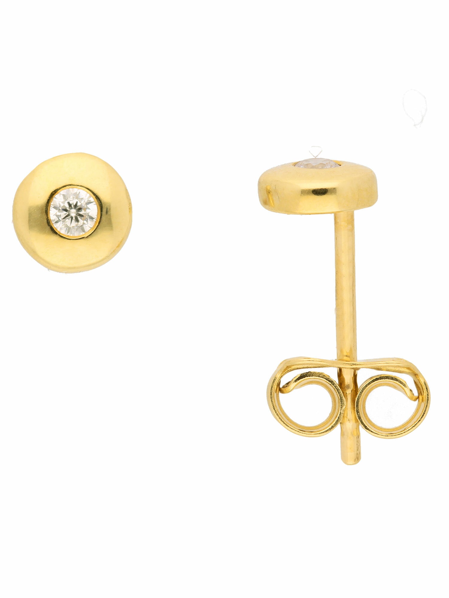 GoldDream Paar Ohrhänger GoldDream 333 GelbGold Ohrringe Zirkonia Ohrhaenger Damen Ohrhaenger Twisted Aus 333 Gelbgold 8 Karat Farbe Gold Weiss S0i010ww