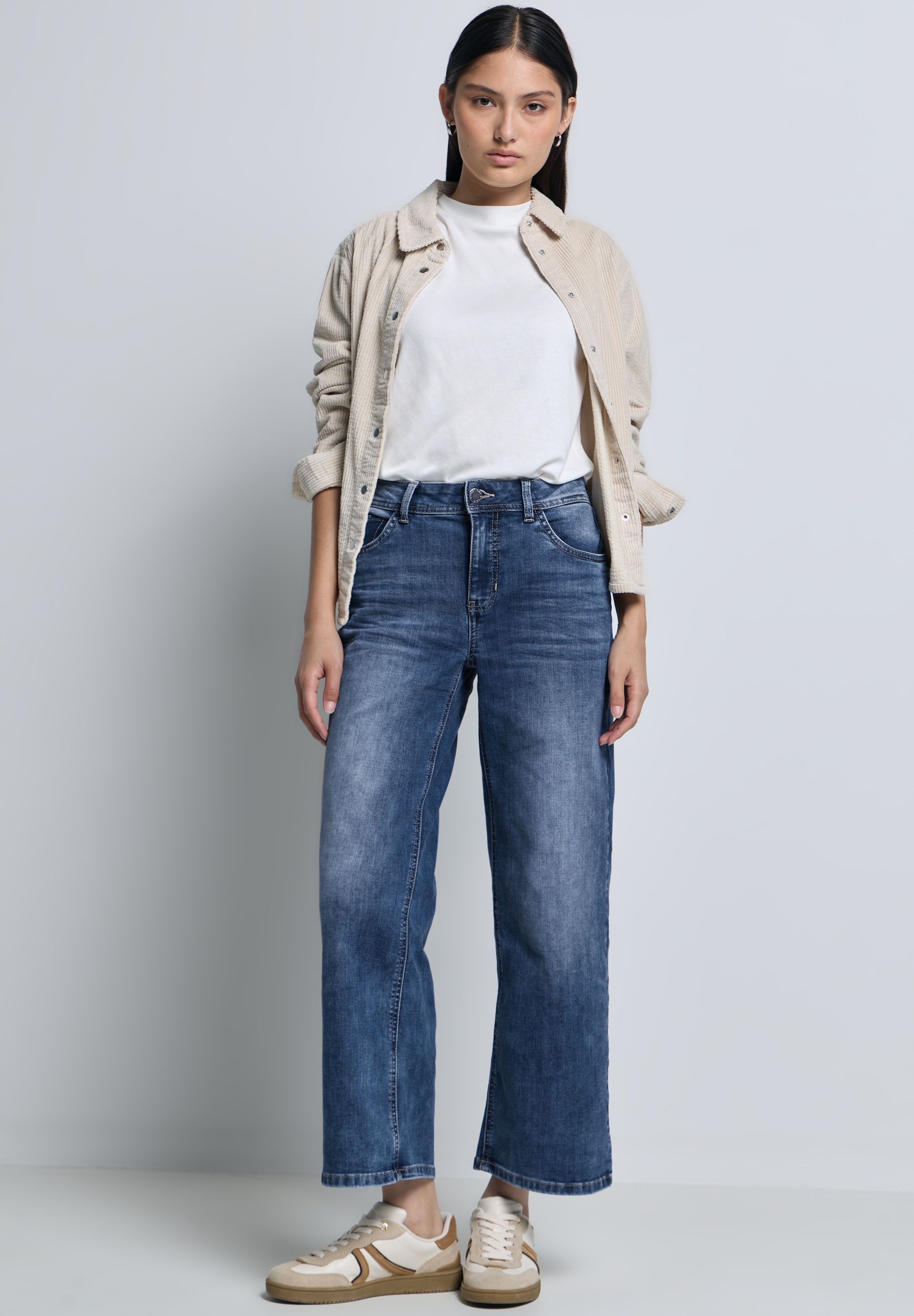STREET ONE STUDIO Weite Jeans, mit Wide Legs