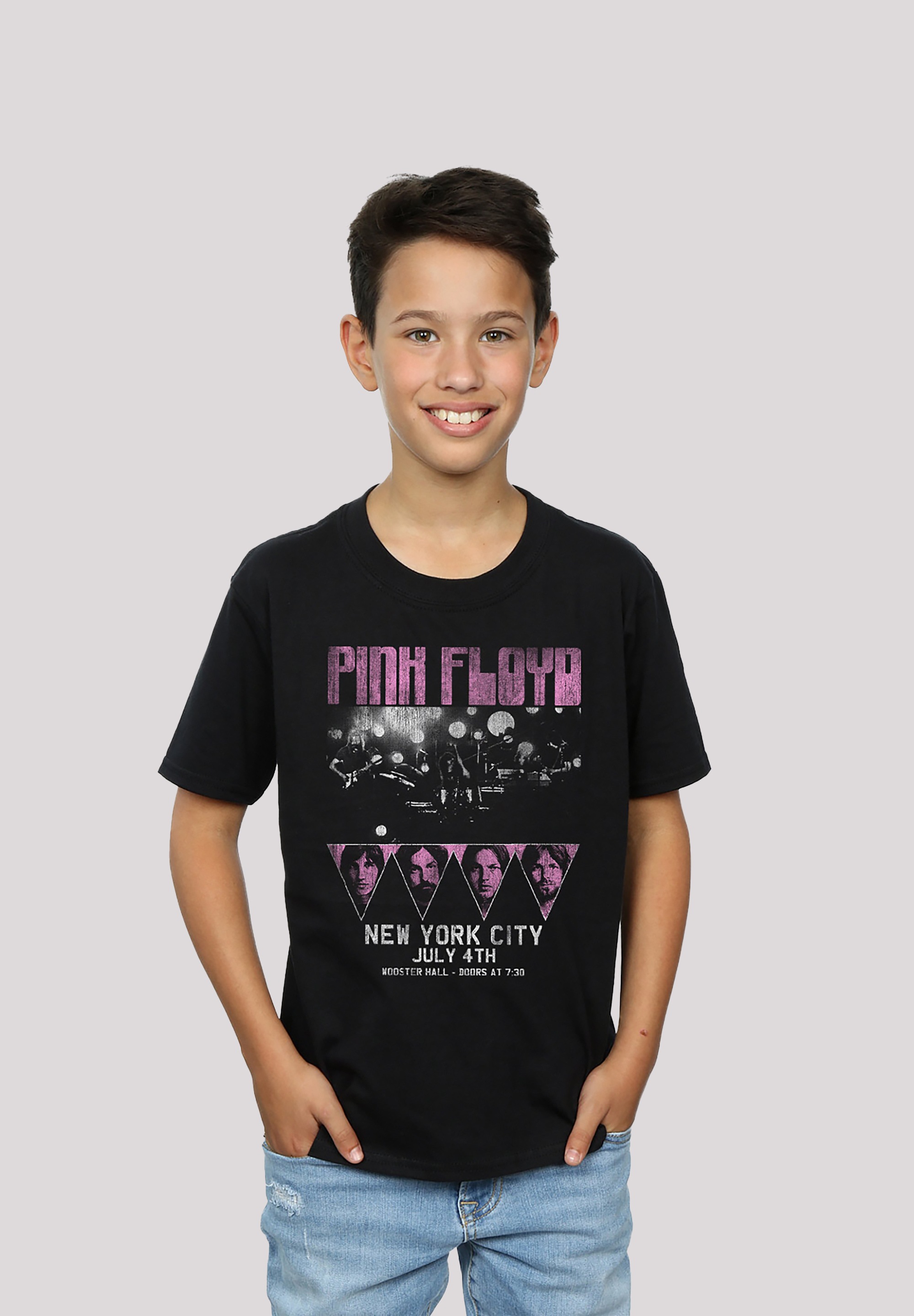 F4NT4STIC T-Shirt »Pink Floyd Tour NYC - Premium Rock Metal Musik Fan Merch«, Print