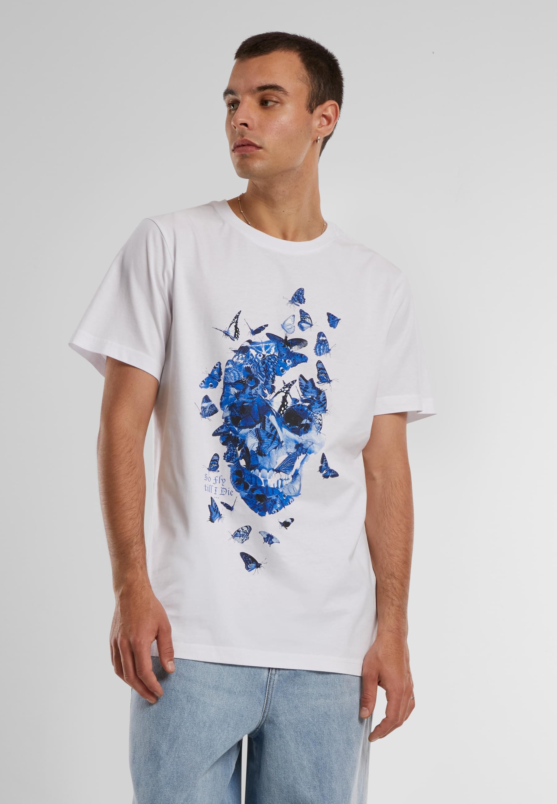 MisterTee T-Shirt »MisterTee Herren Butterfly Skull Tee«, (1 tlg.)