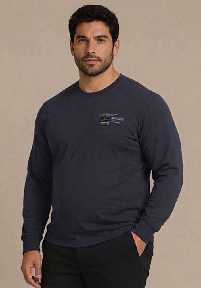 Mans World Plus "auch in Grosse Größen bis Gr. 7XL" Regular Fit, mit langem Arm, bedruckt, für Casualmode