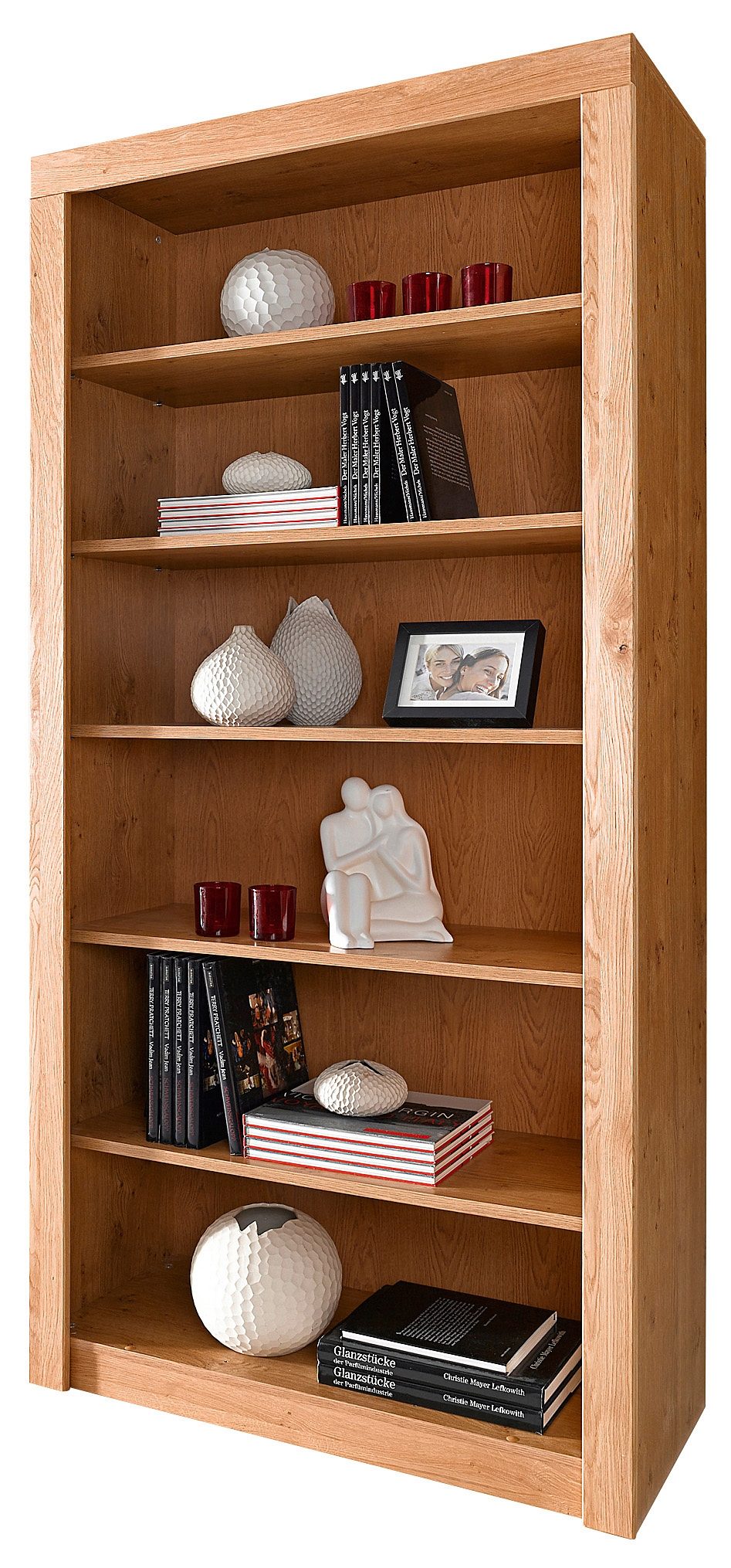 VOGL Möbelfabrik Bücherregal "Toronto" in 2 Höhen, Breite 90 cm, teilmassiv, Made in Germany
