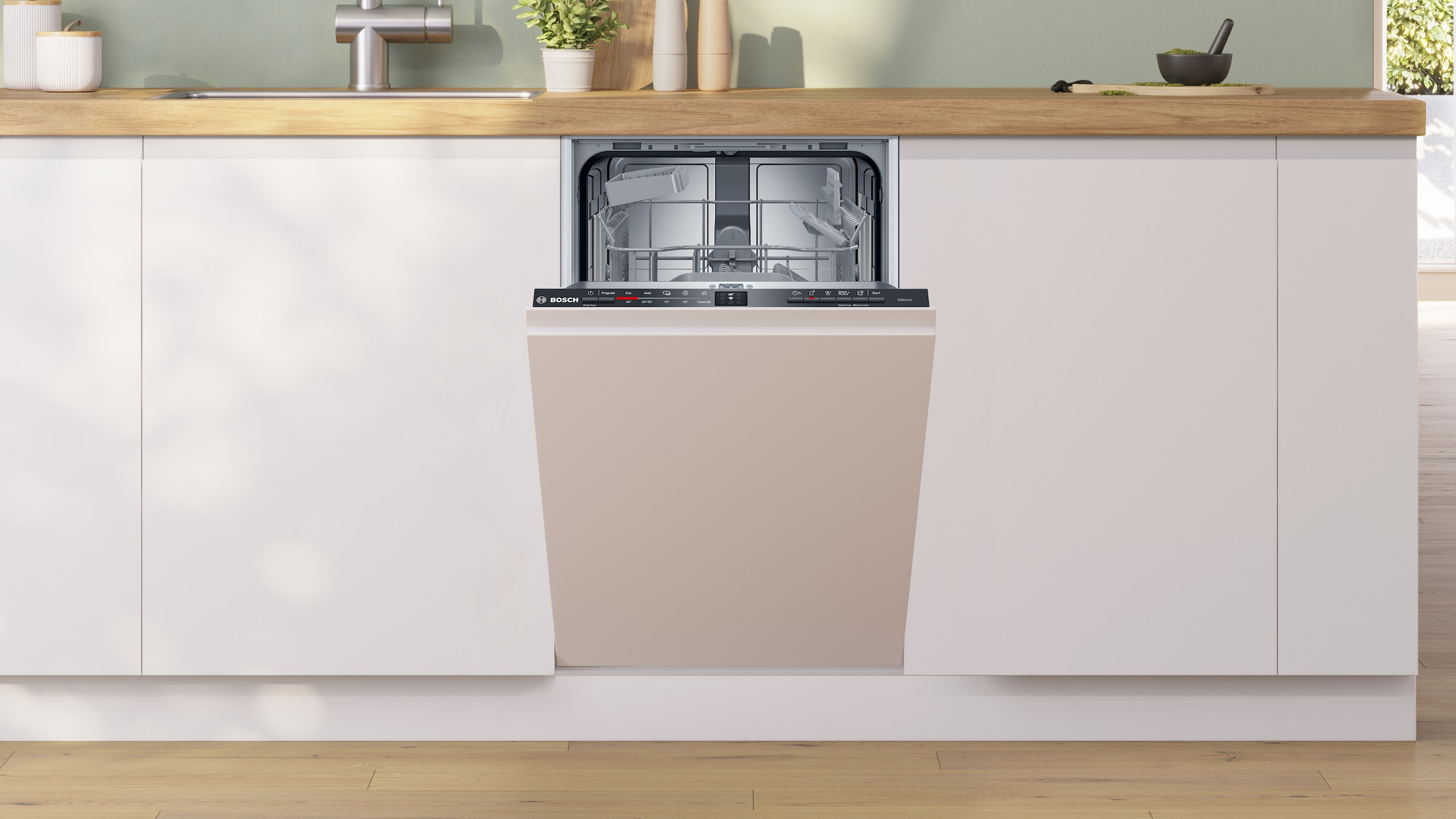 BOSCH vollintegrierbarer Geschirrspüler Serie 2 »SPV2HKX02E« 10 tlg. Maßgedecke