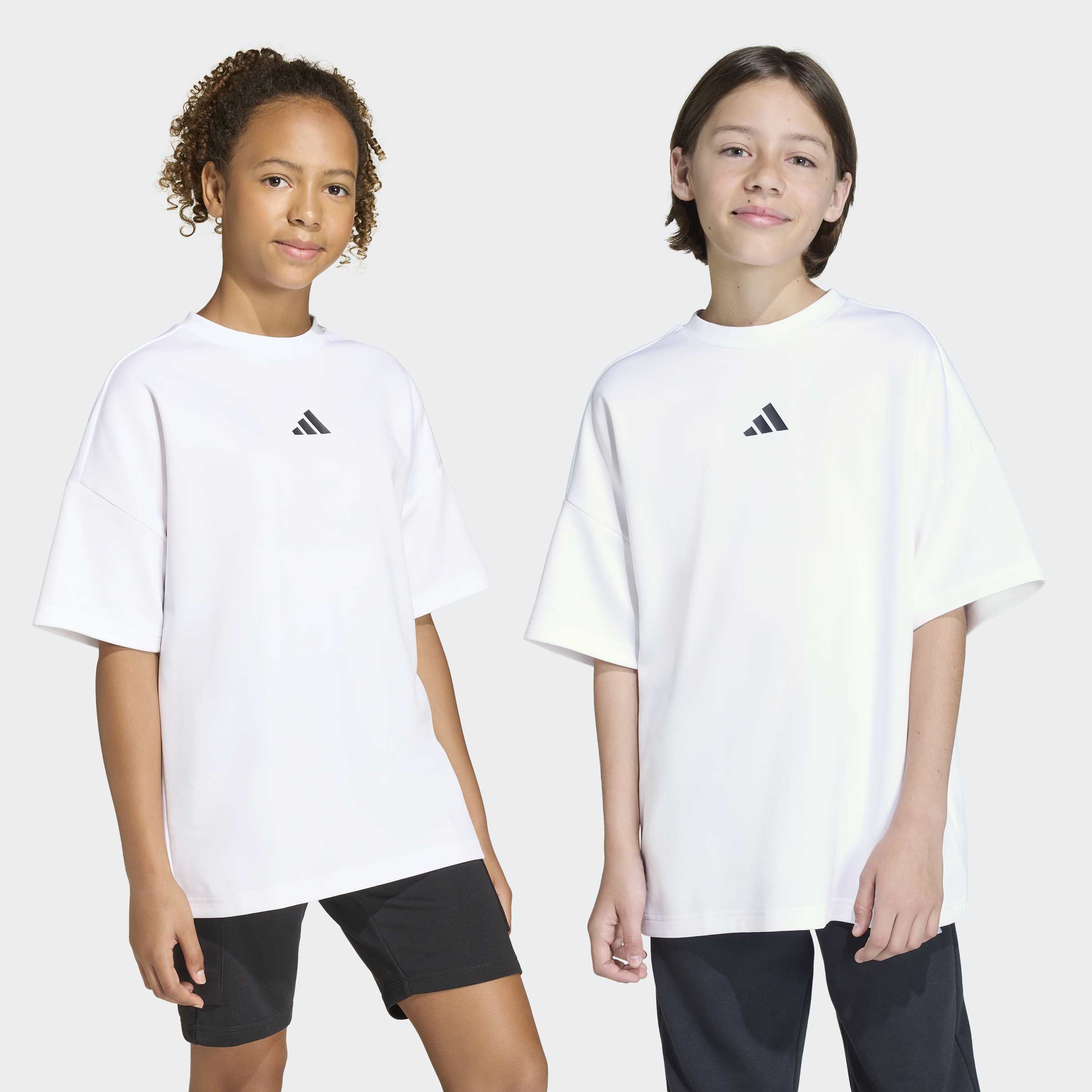 adidas Sportswear T-Shirt "J FI OVSZ TEE" für Kinder, mit Rundhalsausschnitt, ohne Verschluss, aus Baumwolle