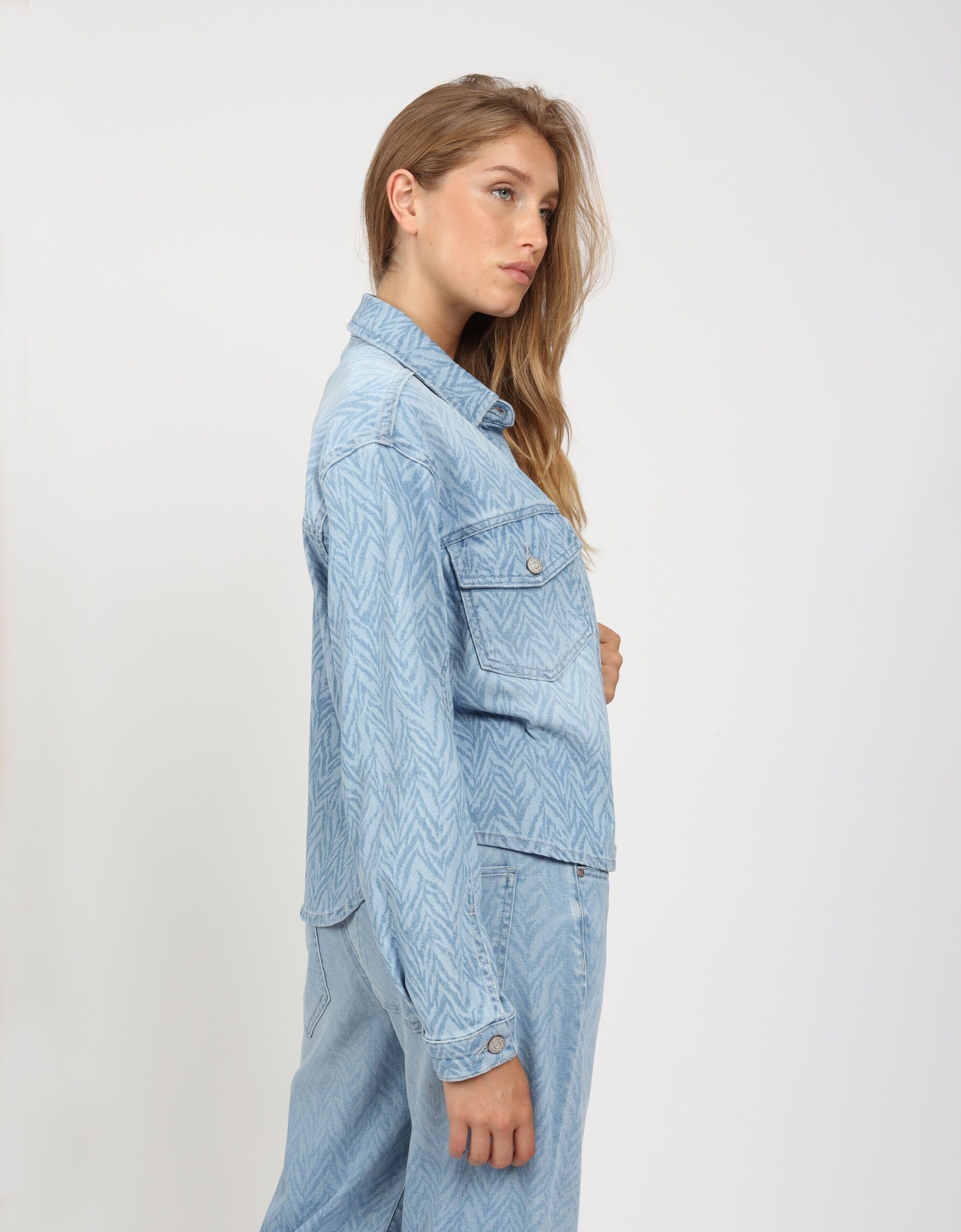 GANG Jeansjacke »94ZOE JACKET« ohne Kapuze mit Brusttaschen