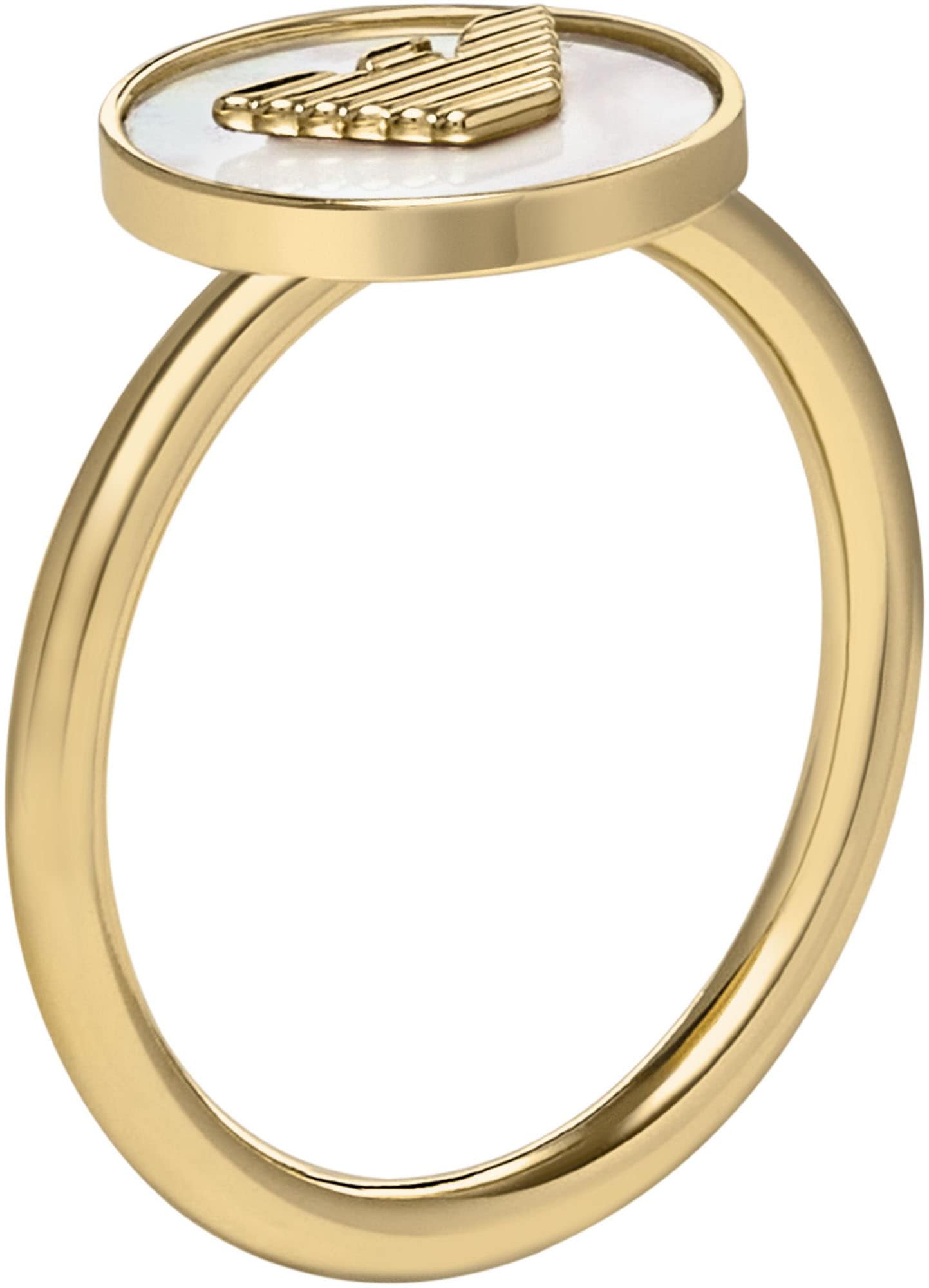 Emporio Armani Fingerring »Schmuck Geschenk Edelstahl Ring Center Focal, EGS3142710«, mit Perlmutt