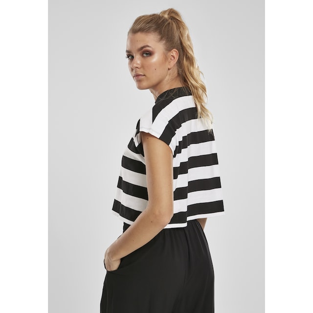 URBAN CLASSICS T-Shirt »Damen Ladies Stripe Short Tee«, (1 tlg.) online  bestellen | BAUR
