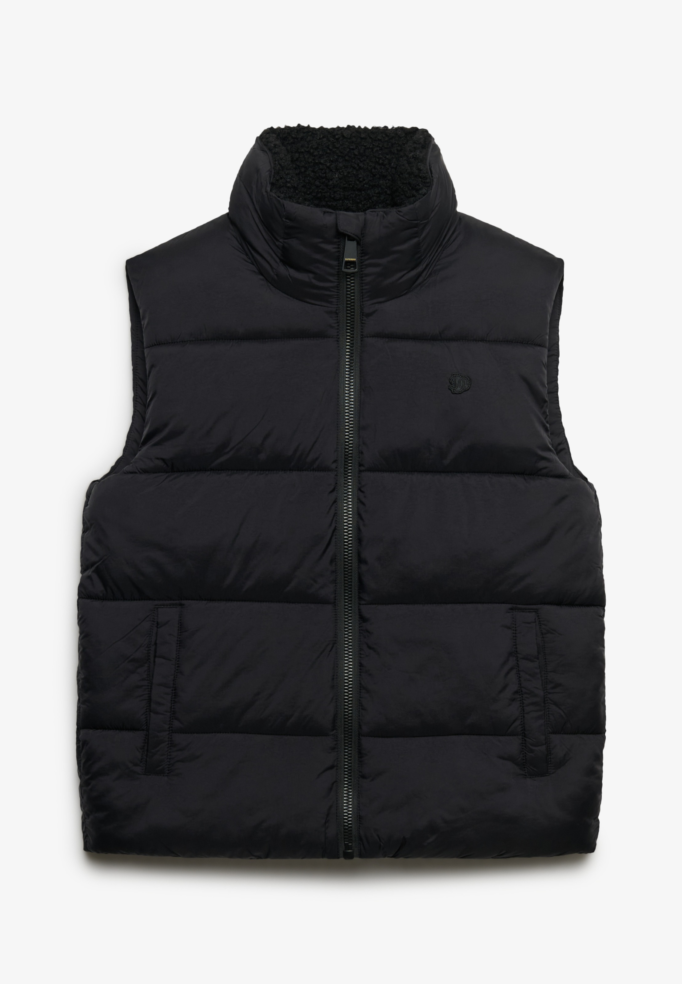 Superdry Steppweste »BORG LINED GILET« Kunstfaser, regular fit