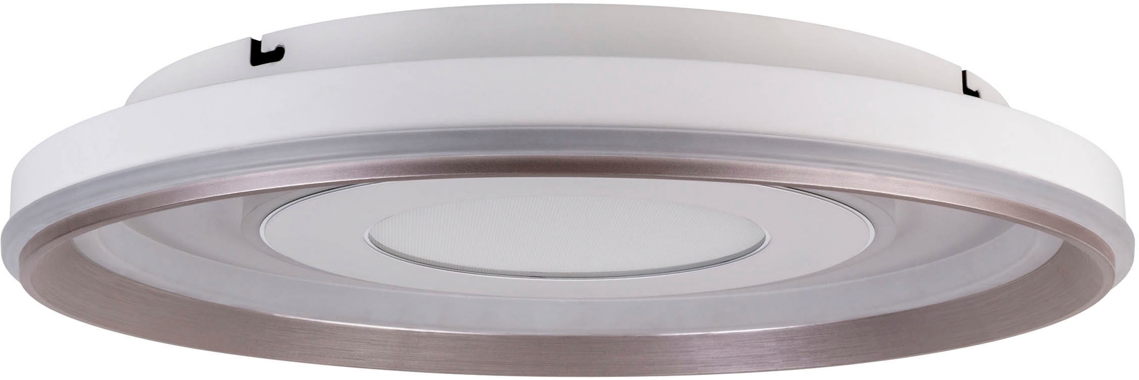näve LED Deckenleuchte »Doira«, 1 flammig, Leuchtmittel LED-Modul | LED wechselbar, weiß/silber, dimmbar per Fernbedienung (inkl), CCT, Memory, Nachtlicht