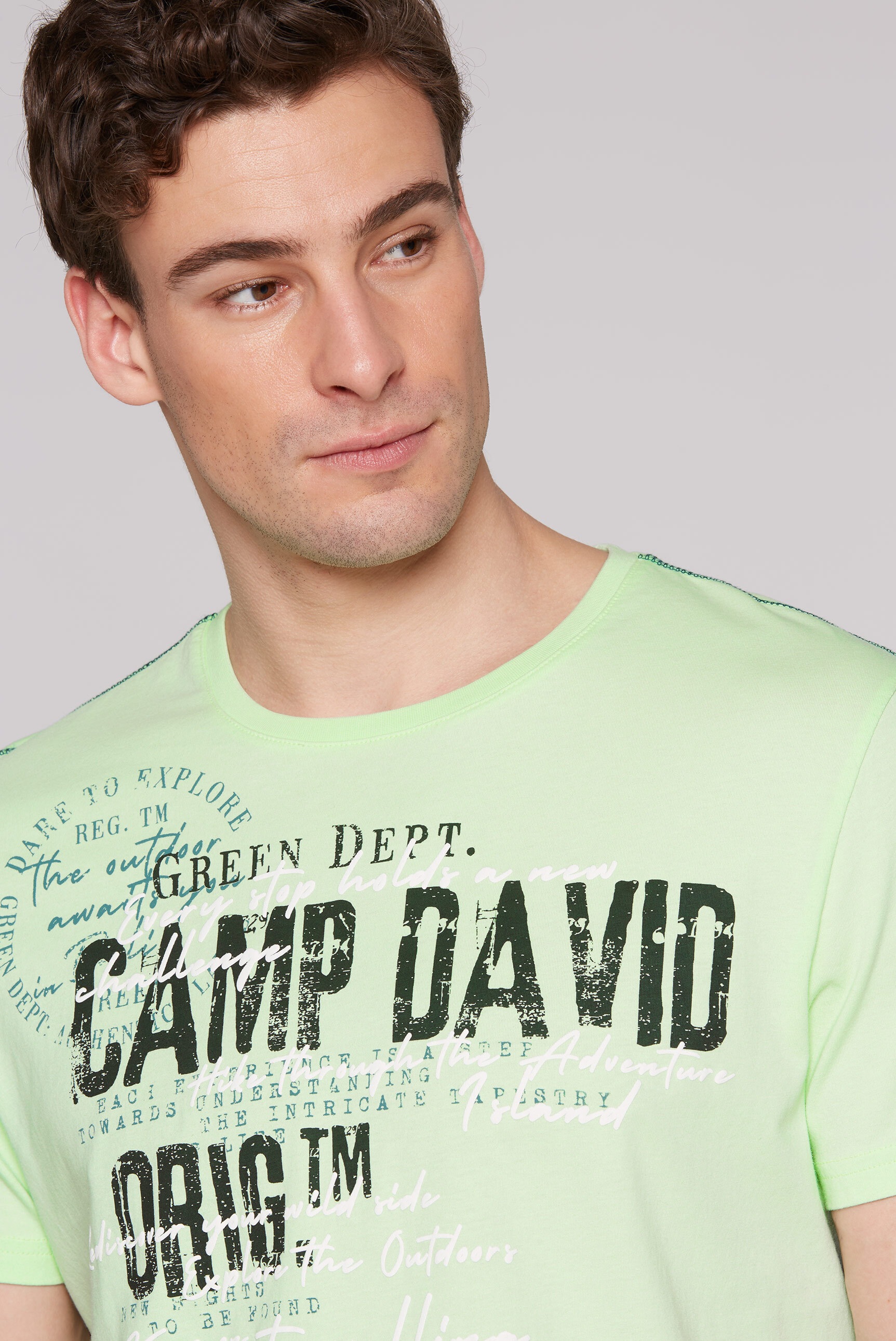 CAMP DAVID Rundhalsshirt, aus Baumwolle