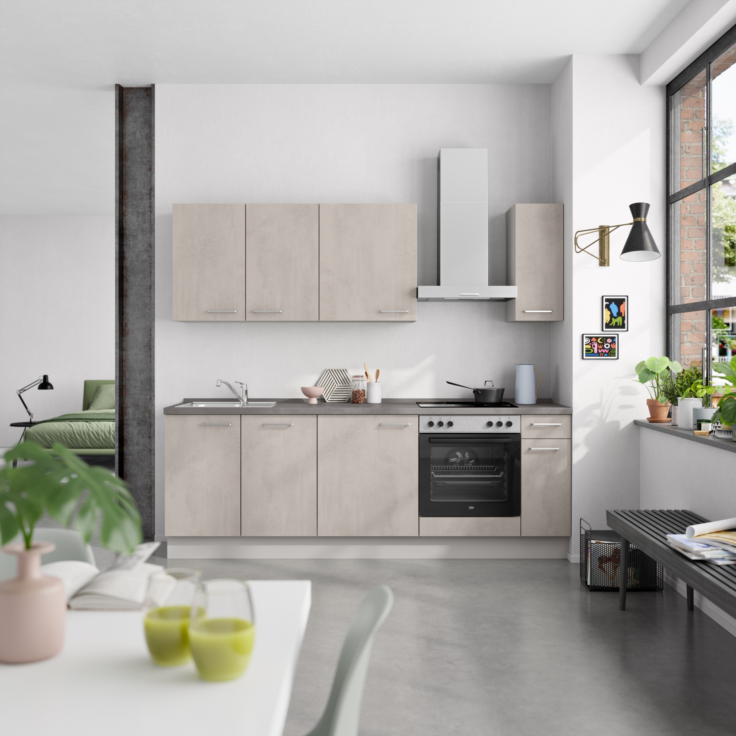 nobilia Küchenzeile ""Riva I"" vormontiert, Ausrichtung wählbar, Breite 240 günstig online kaufen