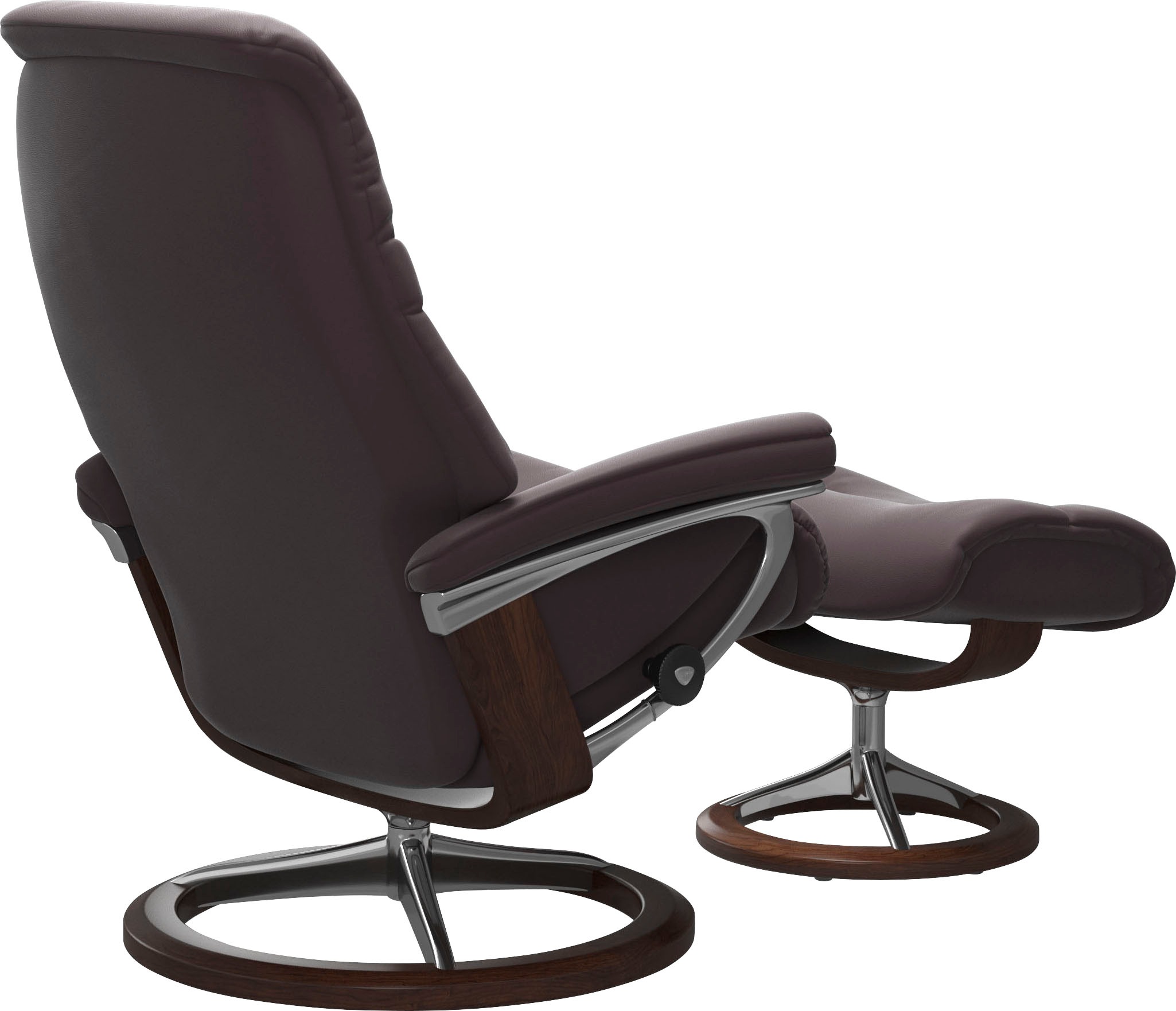 Stressless® Relaxsessel »Sunrise«, (Set, Relaxsessel mit Hocker), mit Signature Base, Größe M, Gestell Braun