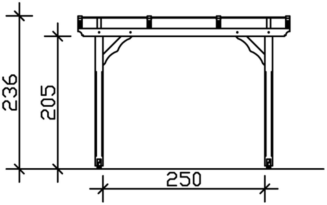 Skanholz Holzpavillon »Marseille«, BxTxH: 327x350x236 cm, inkl. Aufschraubstutzen