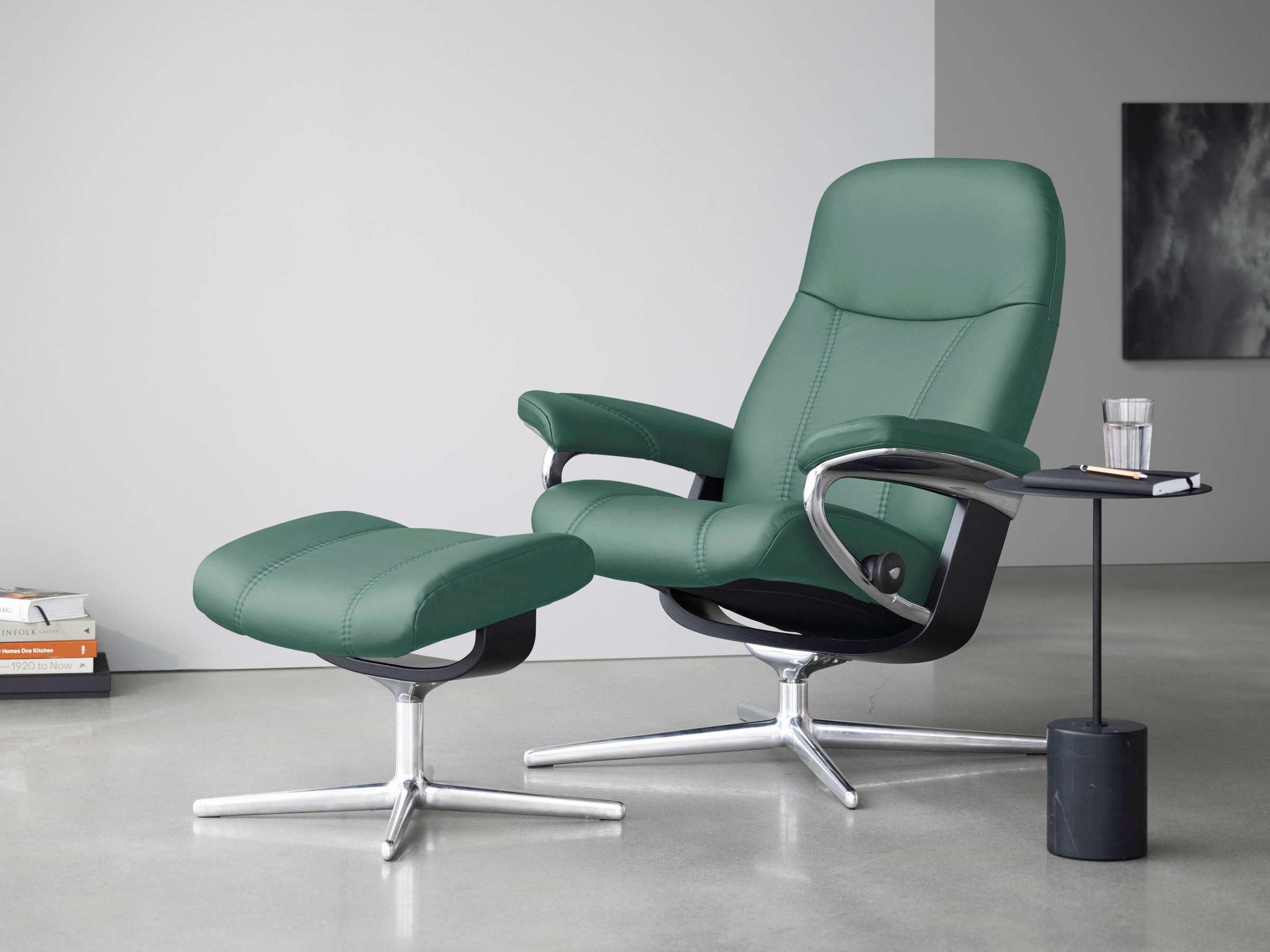 Stressless "Consul" mit Cross Base, Größe S, M & L, Holzakzent Schwarz günstig online kaufen