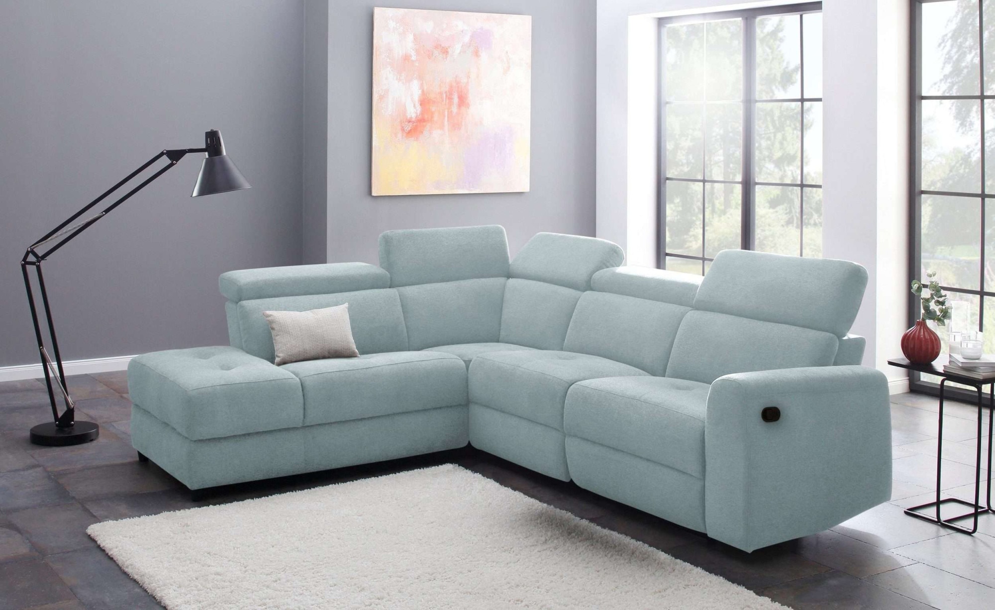 Home affaire Ecksofa »Sentrano, L-Form,«, 273 cm, man. o. elektr. Relaxfunktion und USB/Kopfverstellung