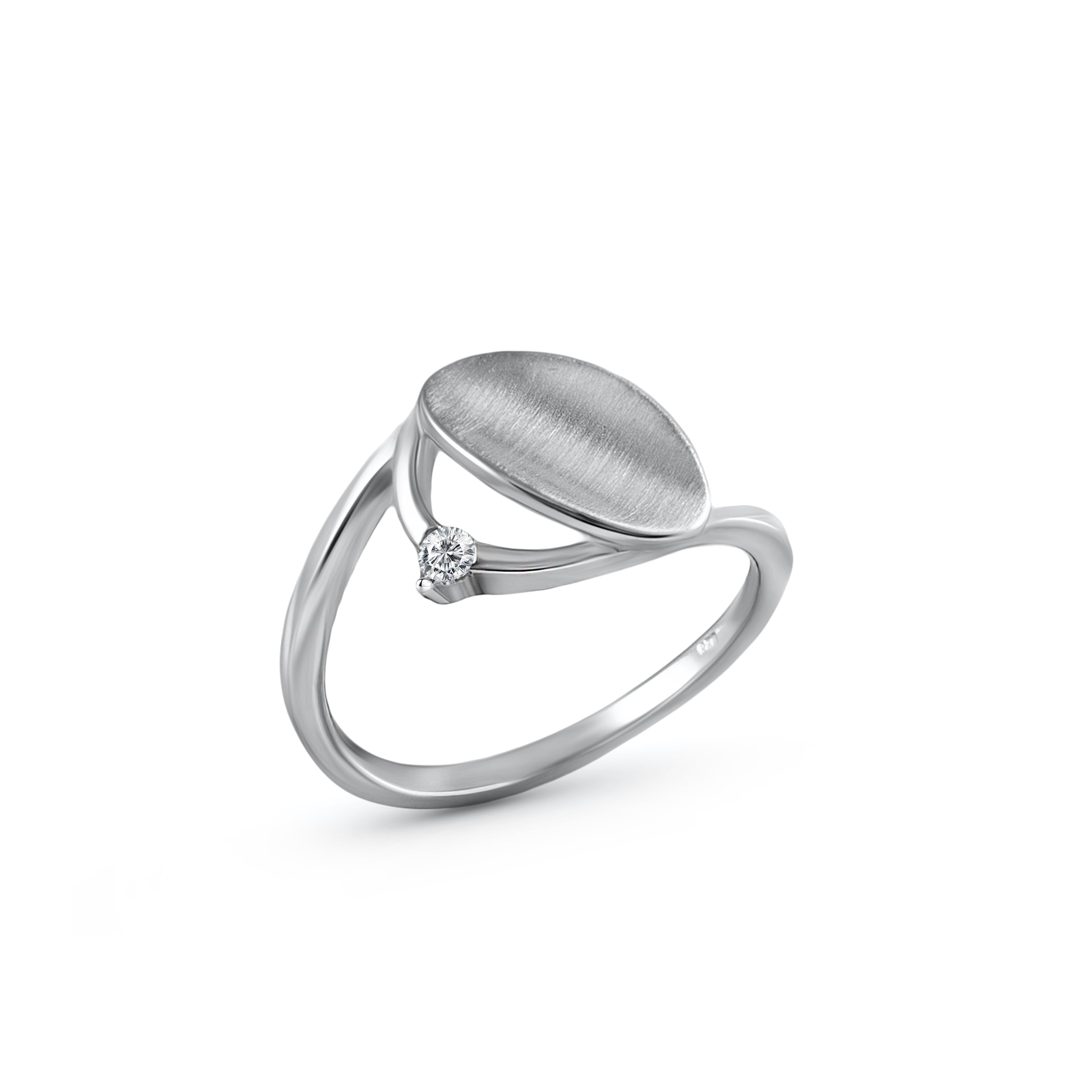 Vivance Fingerring »Silber 925 rhodiniert Zirkonia«