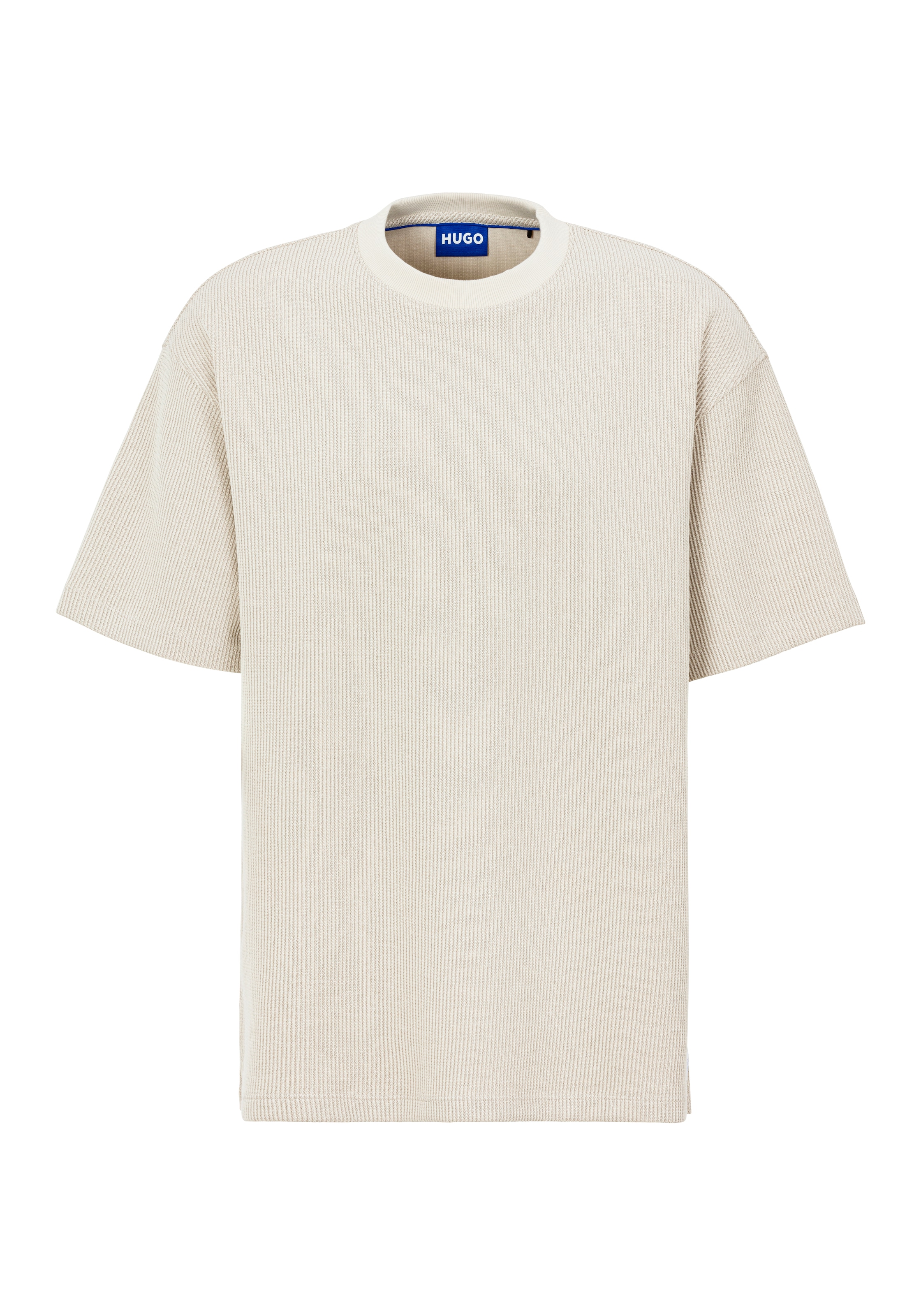 HUGO Blue T-Shirt »Nuwaffle«, mit Waffelmuster